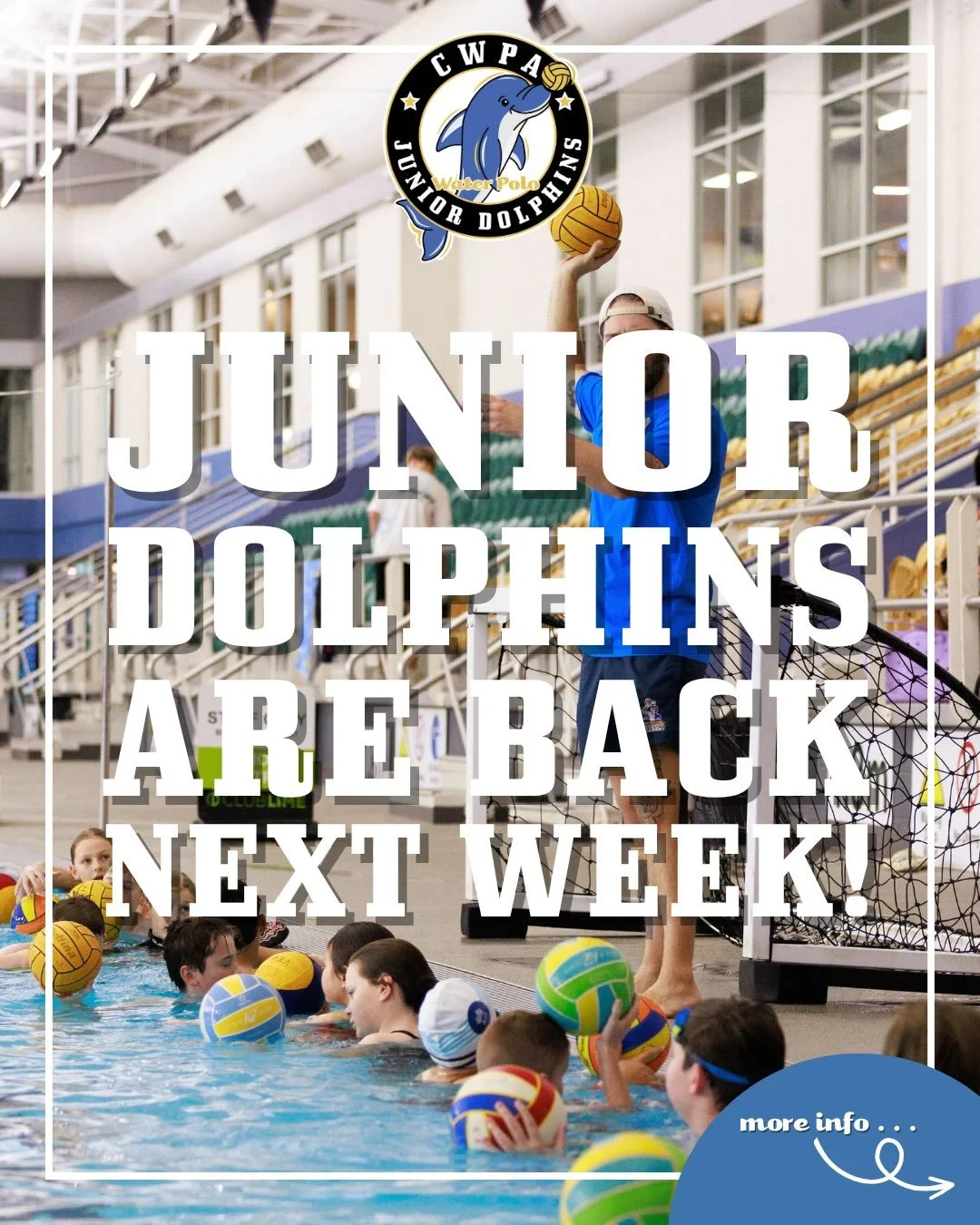 JUNIOR DOLPHINS ARE BACK NEXT WEEK! 🤽&zwj;♂️🤽&zwj;♀️🐬

The school holidays are almost over, and we&rsquo;re getting ready to welcome our Junior Dolphins back to the pool for Term 4! 💦☀️

We&rsquo;ve got another big term ahead, with 9 weeks of tra
