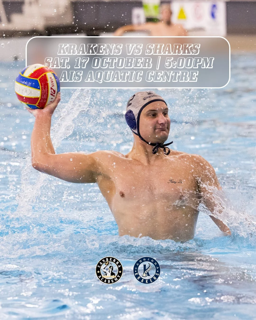 GET BEHIND THE KRAKENS THIS WEEKEND! 🦑🔥

Super League water polo is back in Canberra this Saturday, with the @krakens.wp taking on @cronullawaterpolo at the AIS Aquatic Centre! 🤽&zwj;♂️💪

We&rsquo;re stoked to see so many familiar faces represent