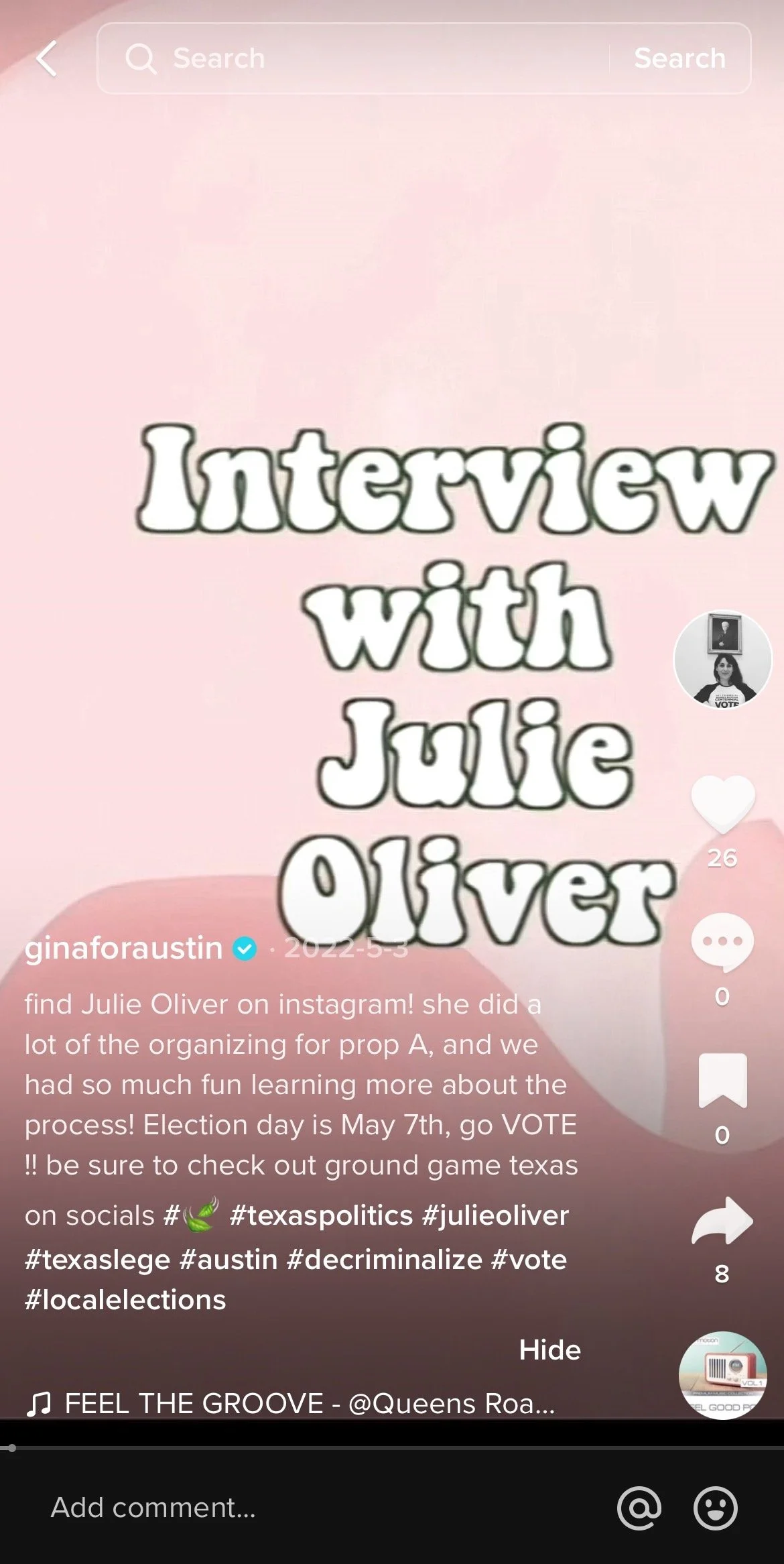 A video I got to produce and edit. It was very fun getting to talk with Julie Oliver