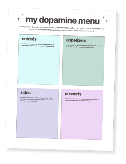 Free Dopamine Menu — the centered life co.