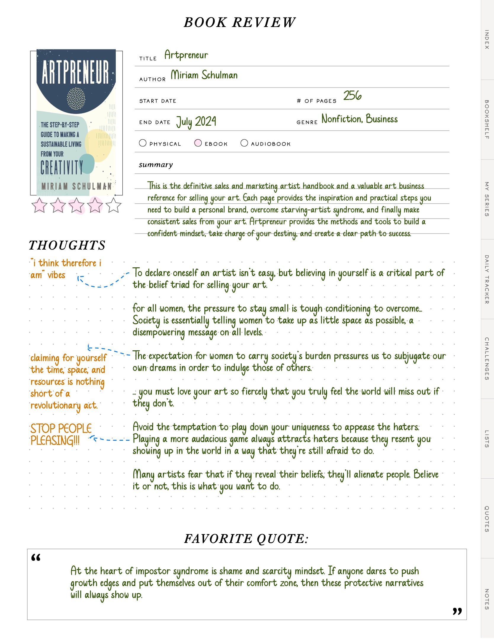 Artpreneur by Miriam Schulman