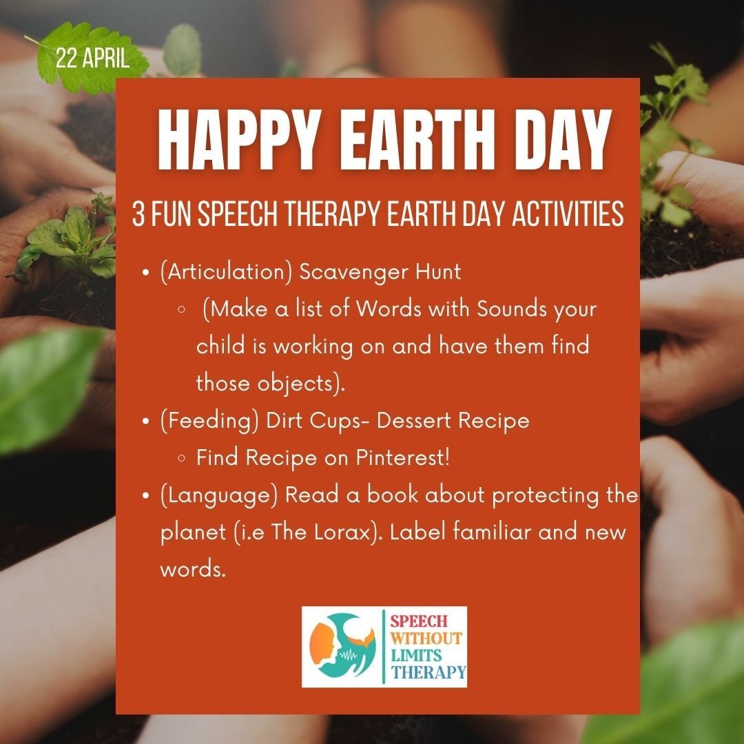 🌍 Embrace Earth Day every day! Teaching kids about the Earth isn't just about nature appreciation; it's also a powerful tool for enhancing their speech, language, and sensory development. Exploring the outdoors engages their senses, fosters curiosit
