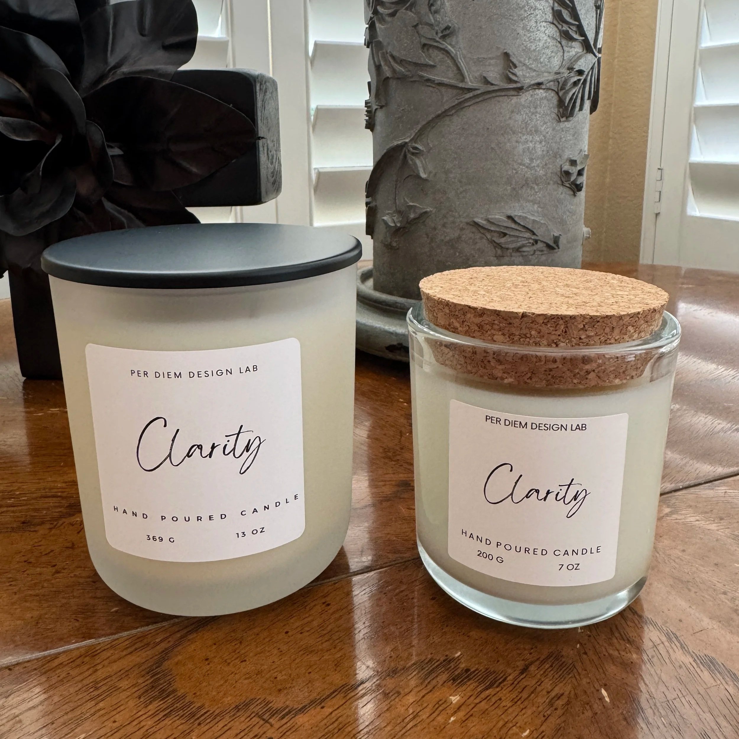 Clarity Natural Candle | Coconut Beeswax Blend with Palo Santo, Sage & Essential Oils