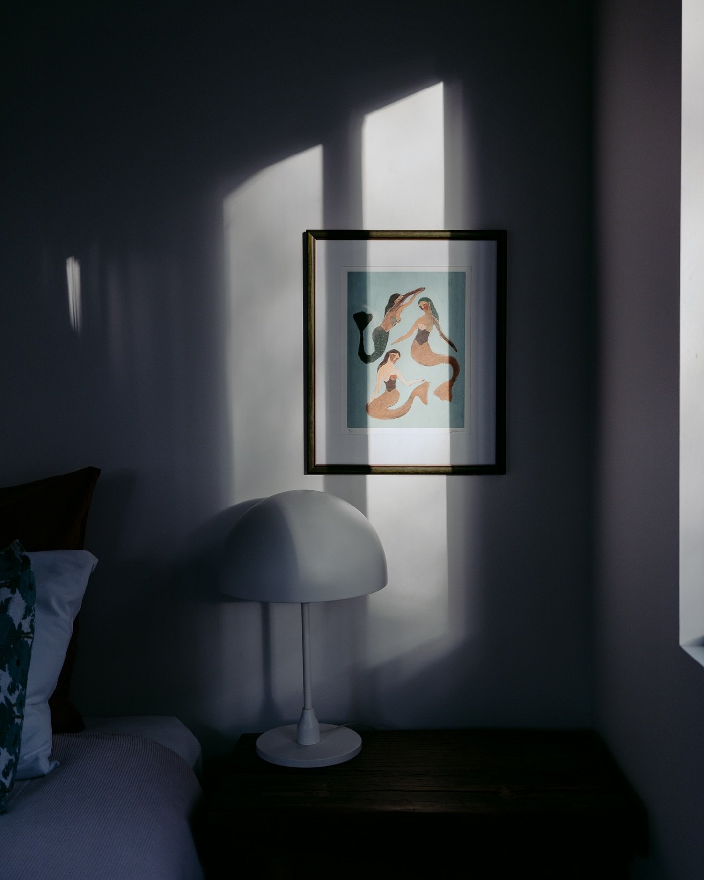 The light hits different here&hellip;

I get asked quite often about the artwork in the cabin. I&rsquo;m in love with the work of @brittany.ferns and her sea sirens are quite at home in the A-frame. 

Do you have a favourite Australian artist? Send m