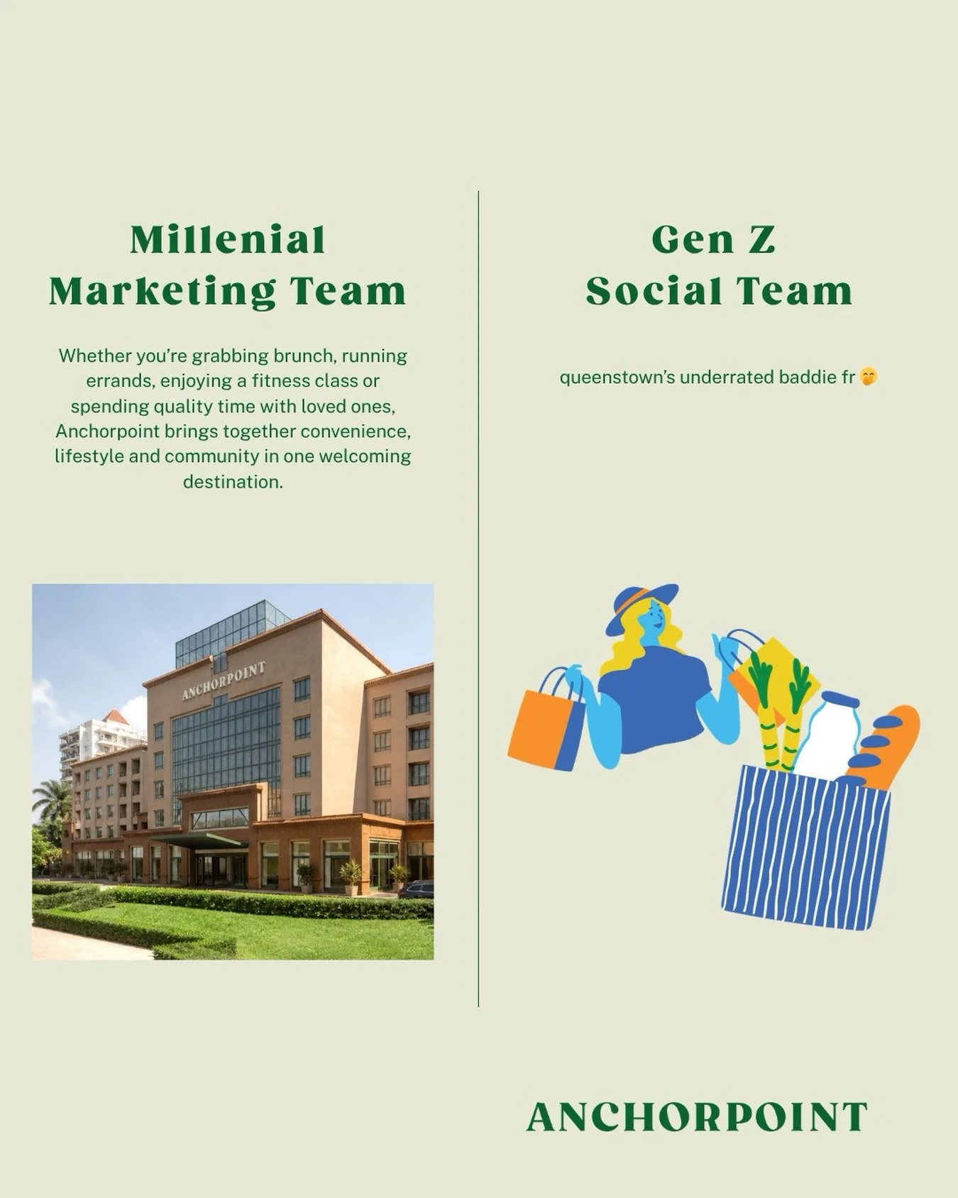 corporate approved caption vs what the social team actually wanted to say 🤭