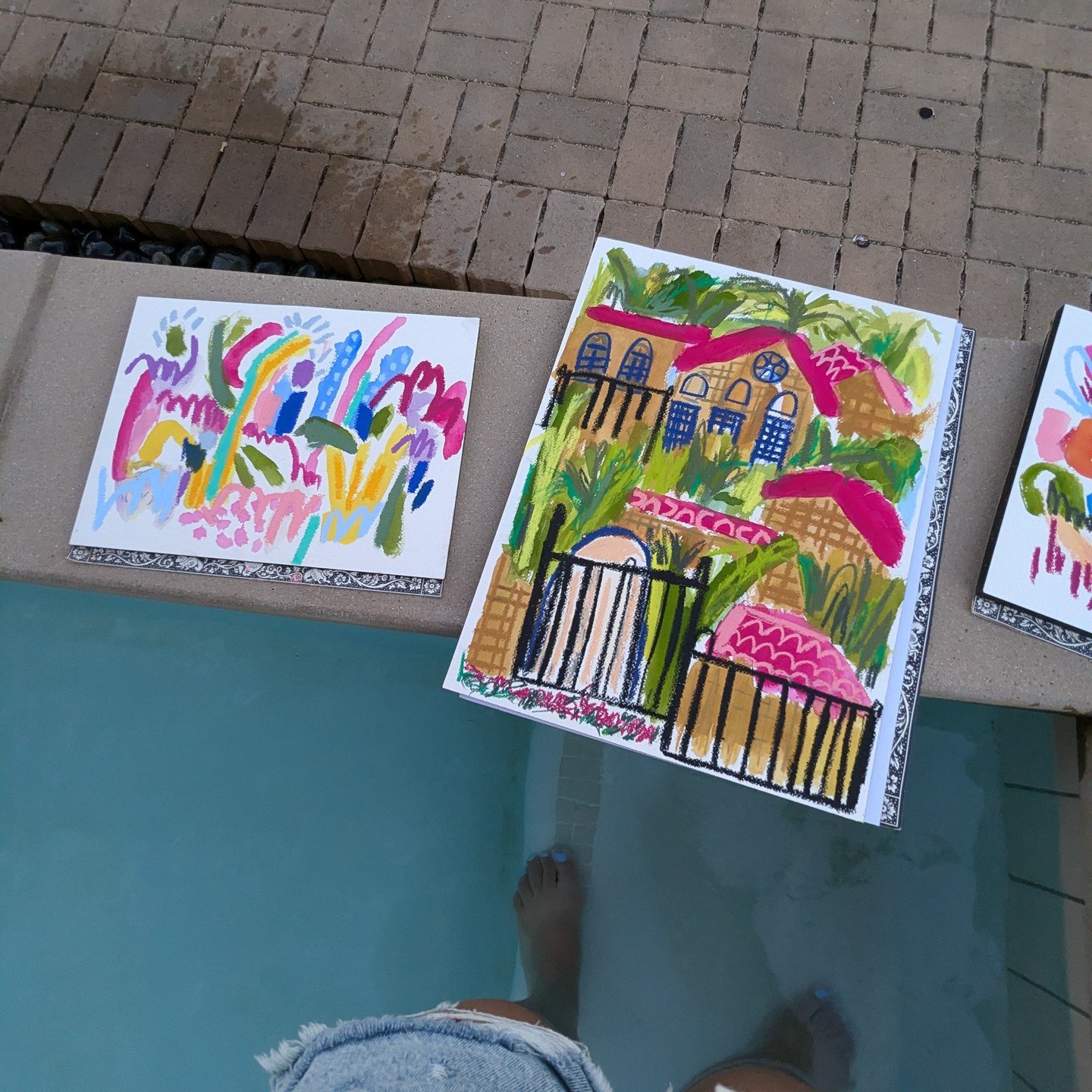 We have been spending so much time at the Murrieta Hot Springs Resort this summer that I have been inspired to create my first collection from my experiences there. This collection shall be called &quot;A Day At The Spa.&quot;

Each day we visit, I w