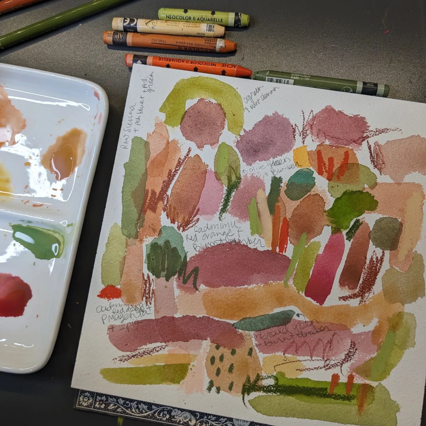 I'm behind on my recordings as usual, but the next video is coming soon! As mentioned in my last post, this will be the beginning of a series. In this photo you see me using the color palette inspired from my mug collection. 

#color #colorpalette #c