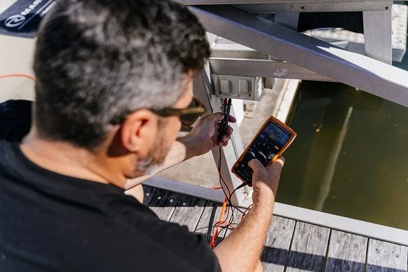 Summit electrician testing electrical circuits