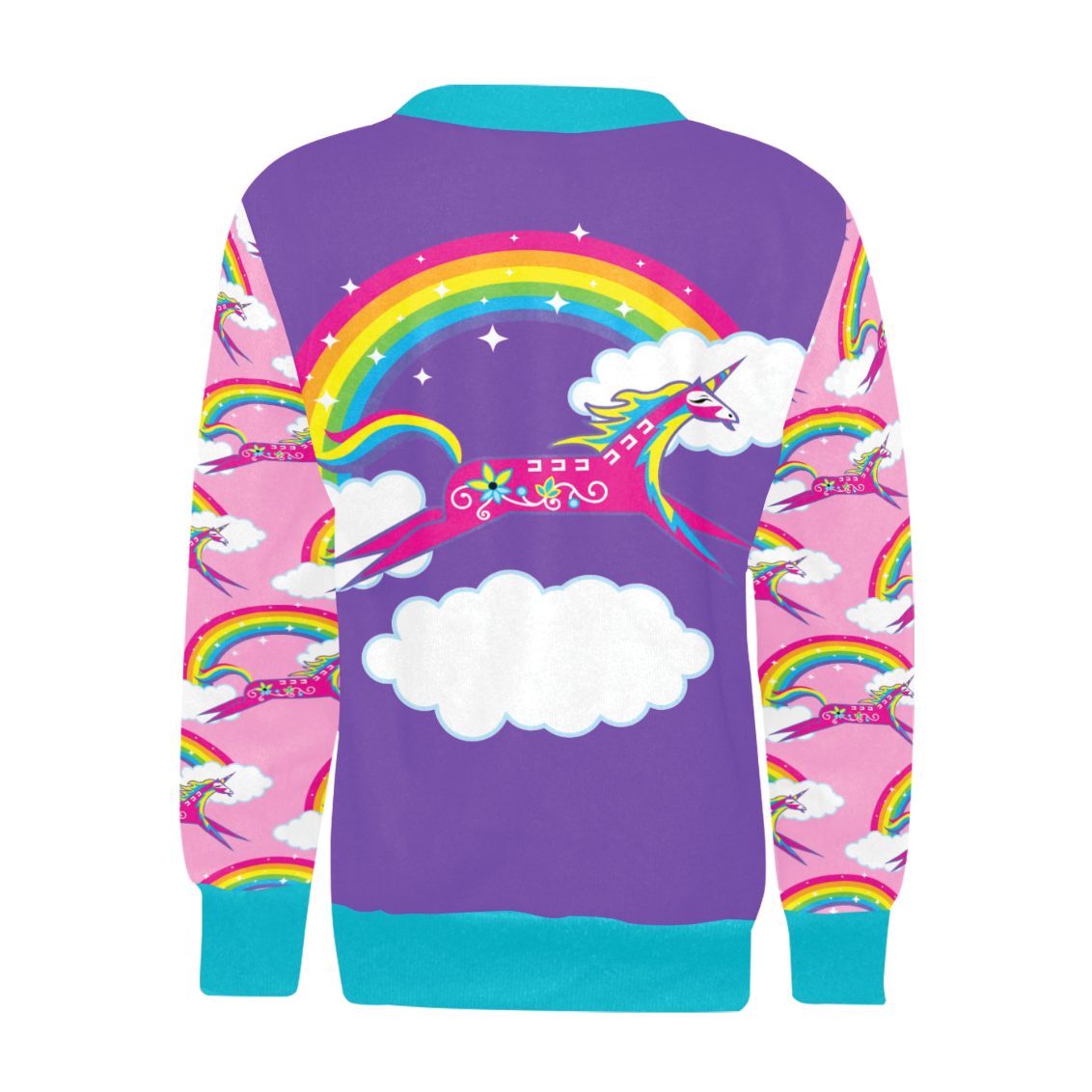 Pow Wow Unicorn Crewneck Purple Pink2.png
