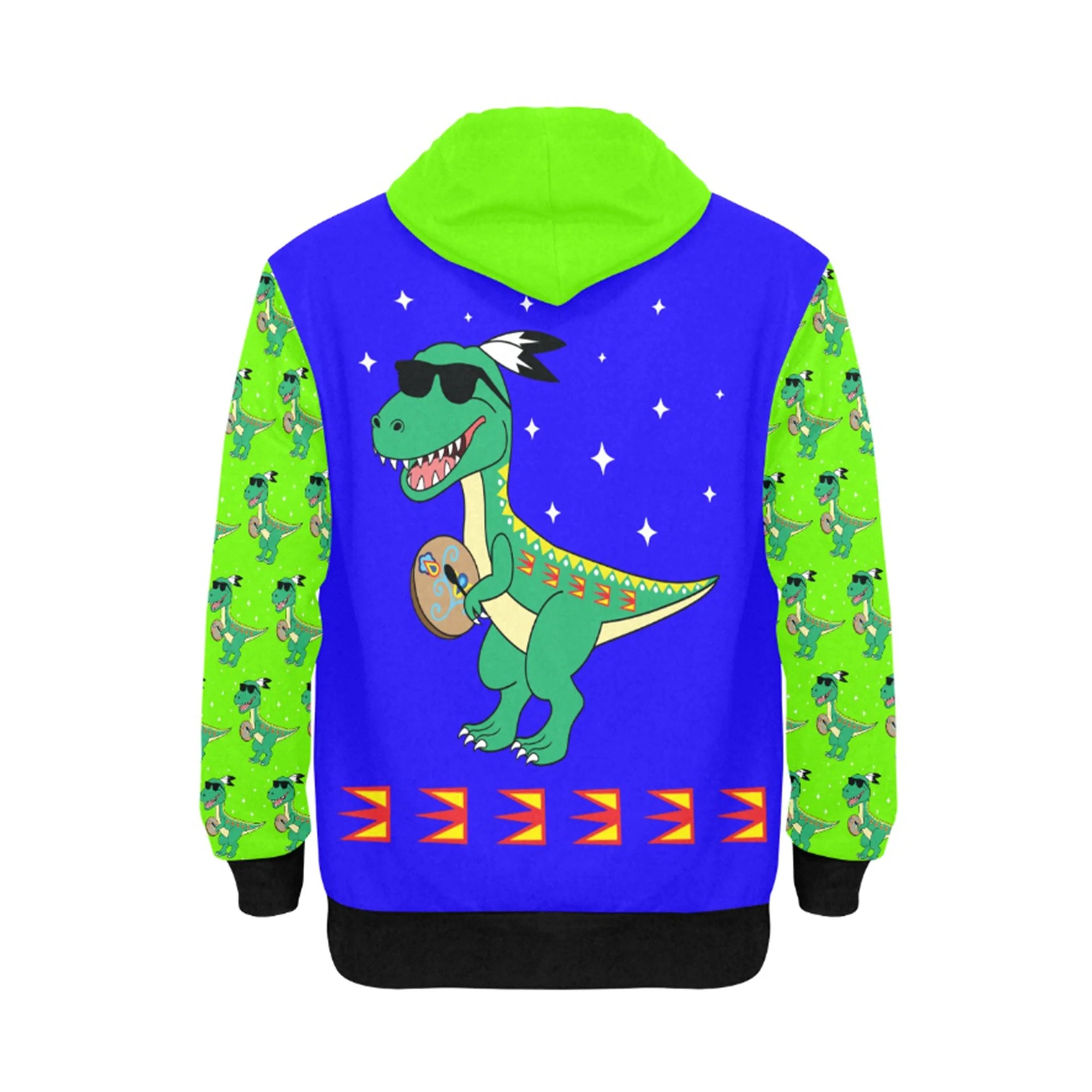 Adult Pow Wow Dino Hoodie Niibiishenh