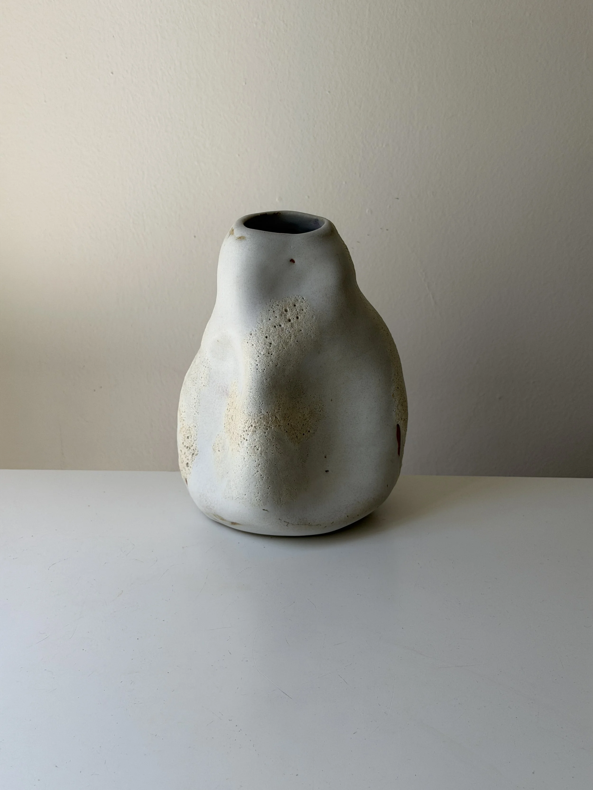 Matte Off-White Stoneware Vase