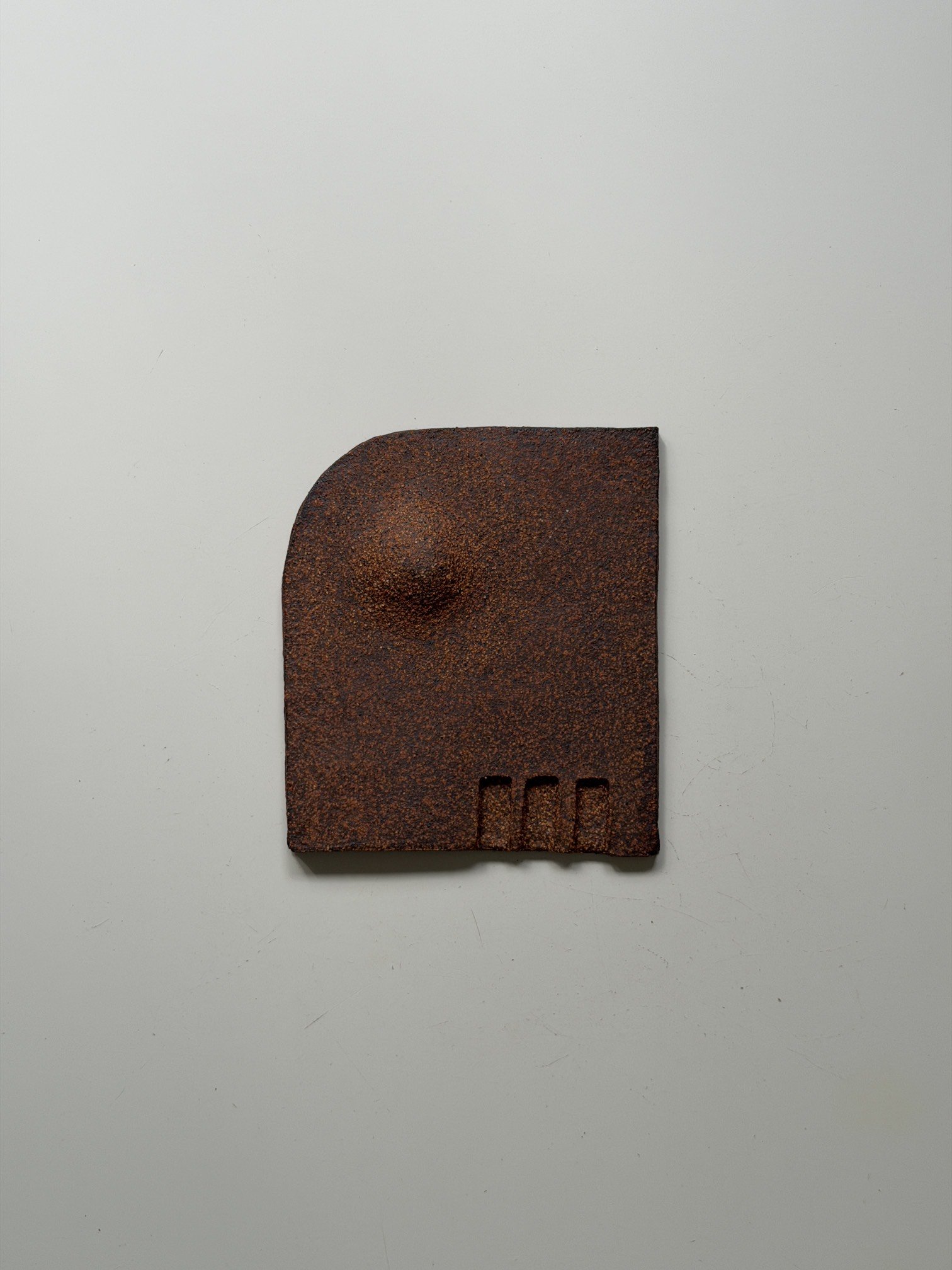 ceramic wall tile in brown clay