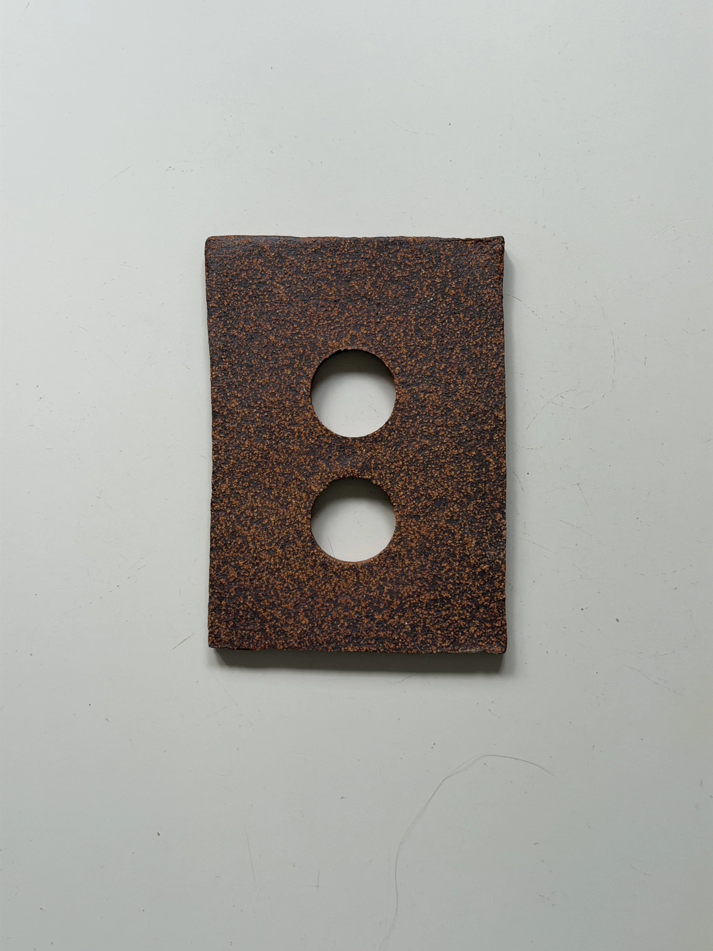 ceramic wall accent, handmade tile