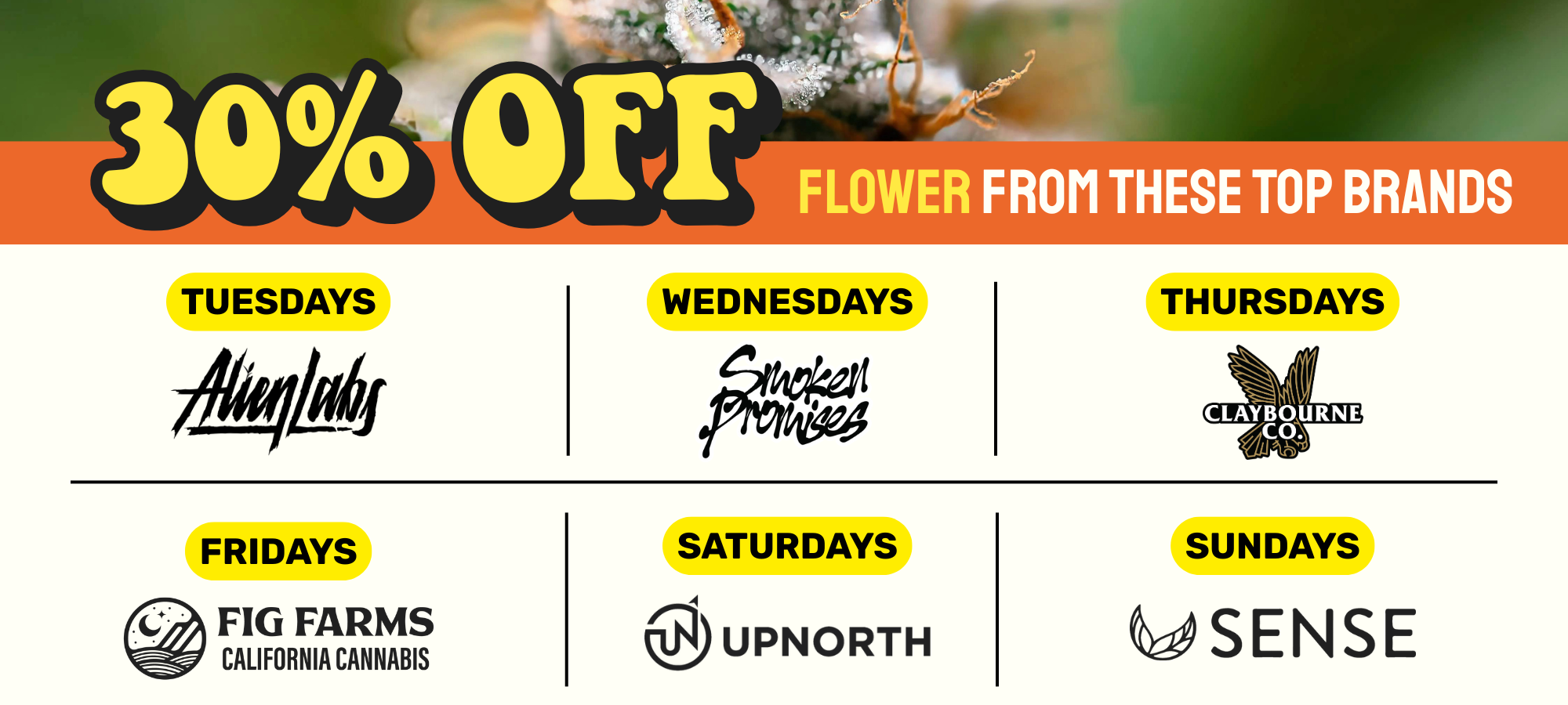30% off weekly flower brands at The Hook.png