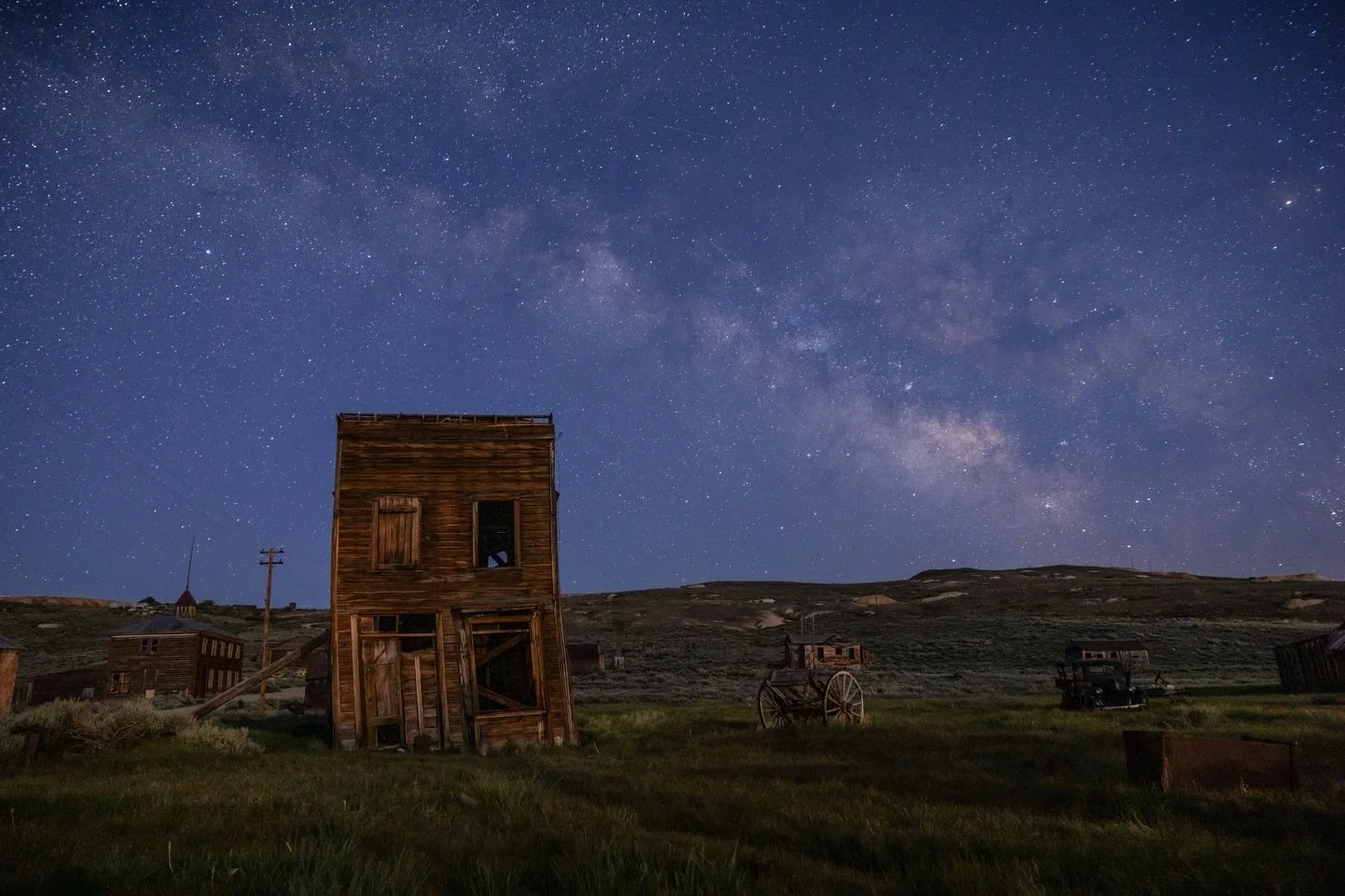 Happy International Dark Sky Week!

The Swazey Hotel, built in 1894, once served as a hotel, casino, and clothing store. The building now sits in &ldquo;arrested decay&rdquo; in the ghost town of Bodie. As I was capturing this image, a field mouse ke