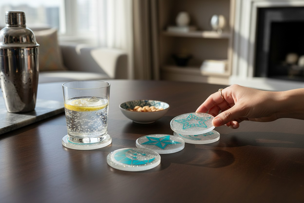 Stars and Moons Coaster Set