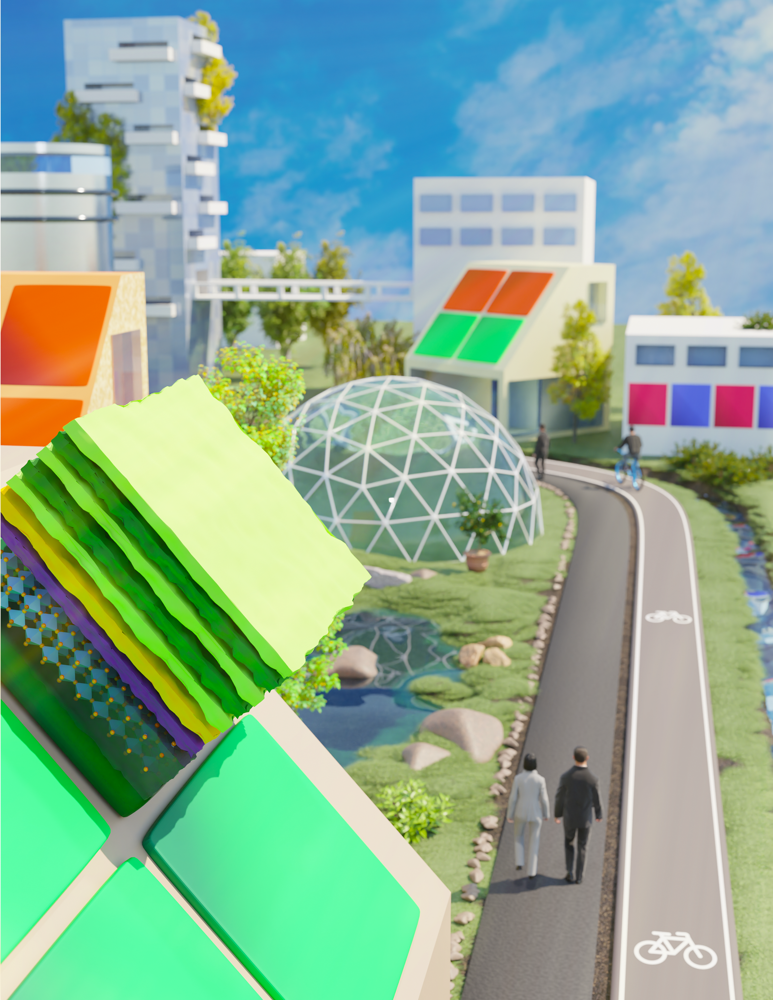 Colorful solar panels for urban environments (Jonas Schaible - HZB)