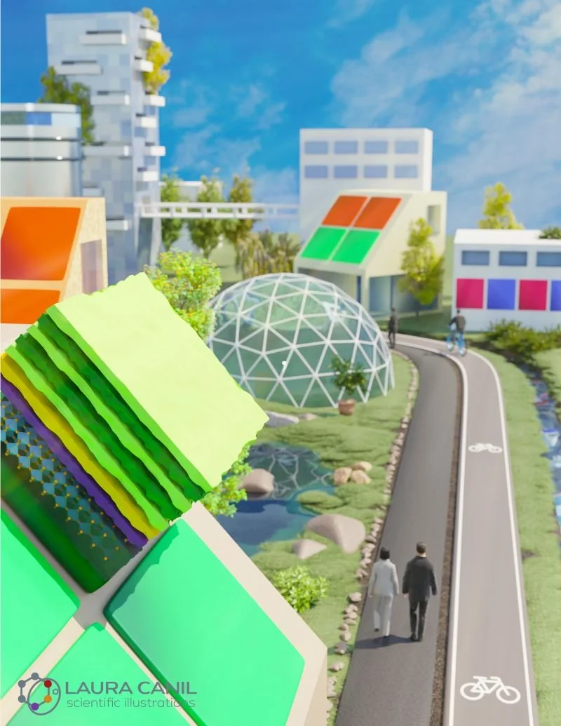 Colorful solar panels for urban environments (Jonas Schaible - HZB)