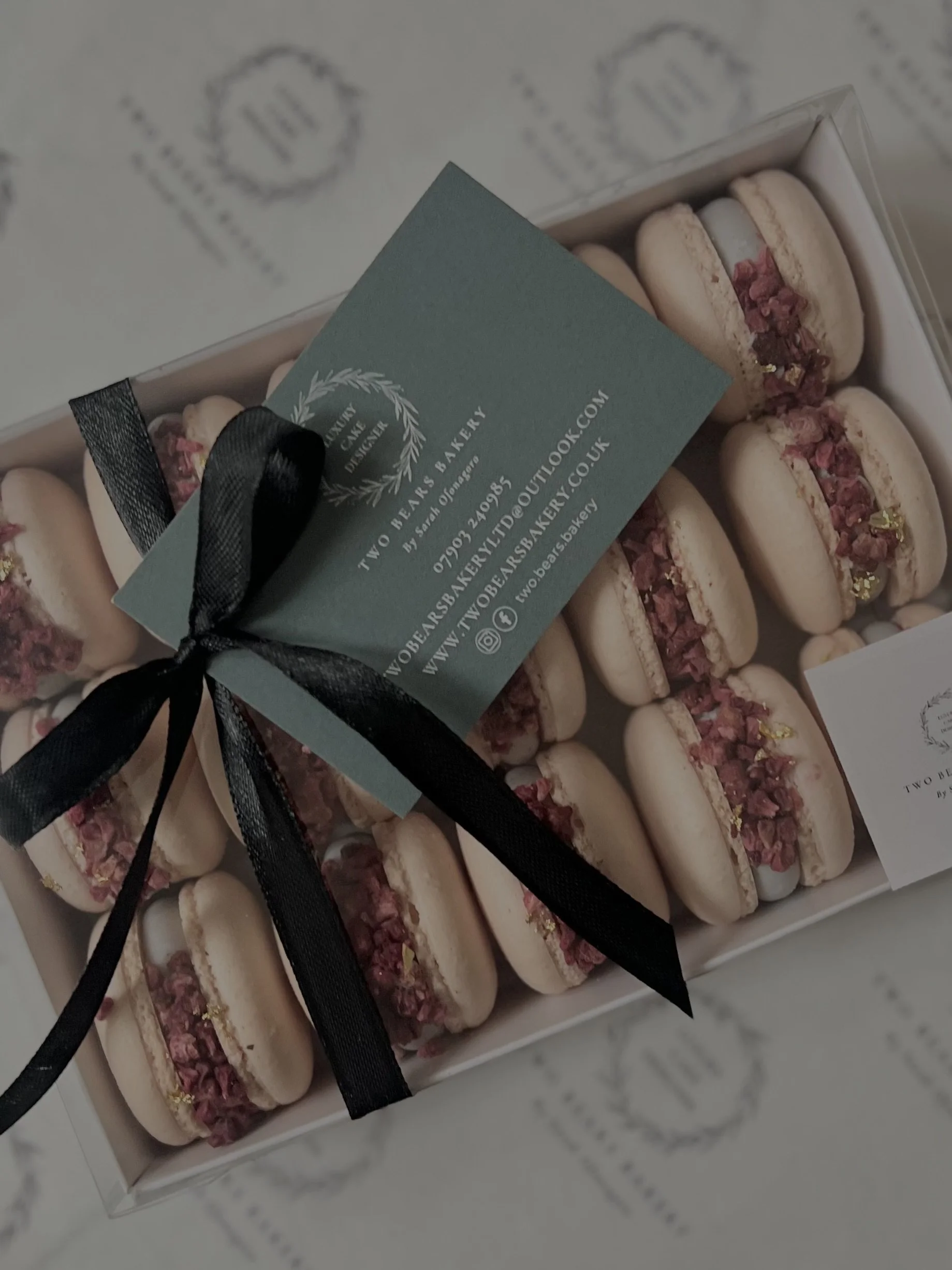 Raspberry and White Chocolate Macaron gift box
