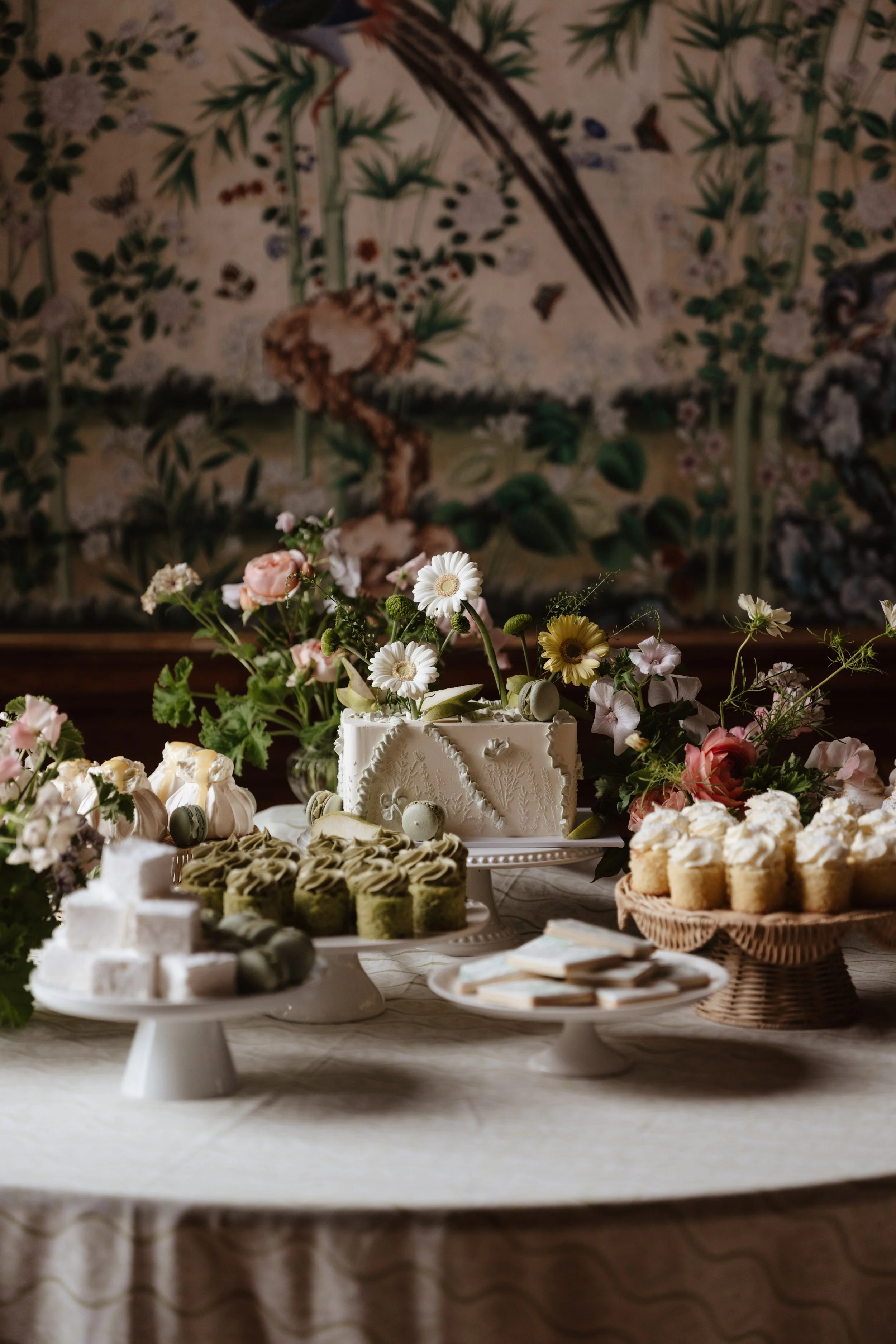 wedding dessert table - Sandon Hall, Staffordshire