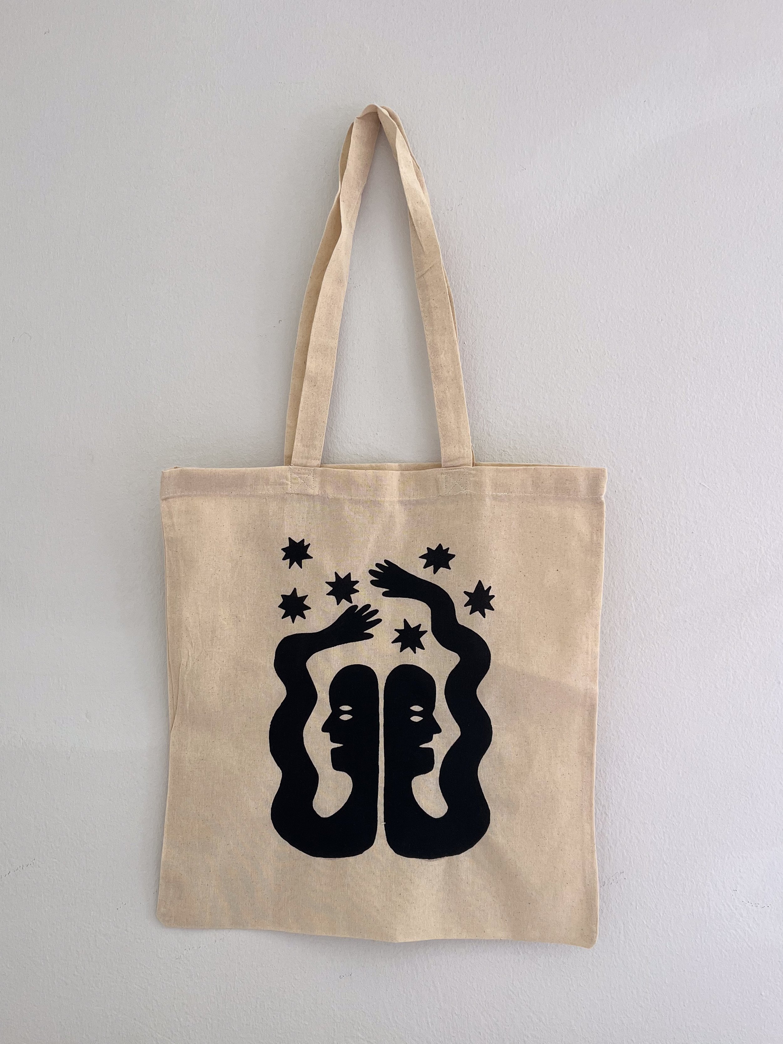 screen print - one layer ink on canvas tote