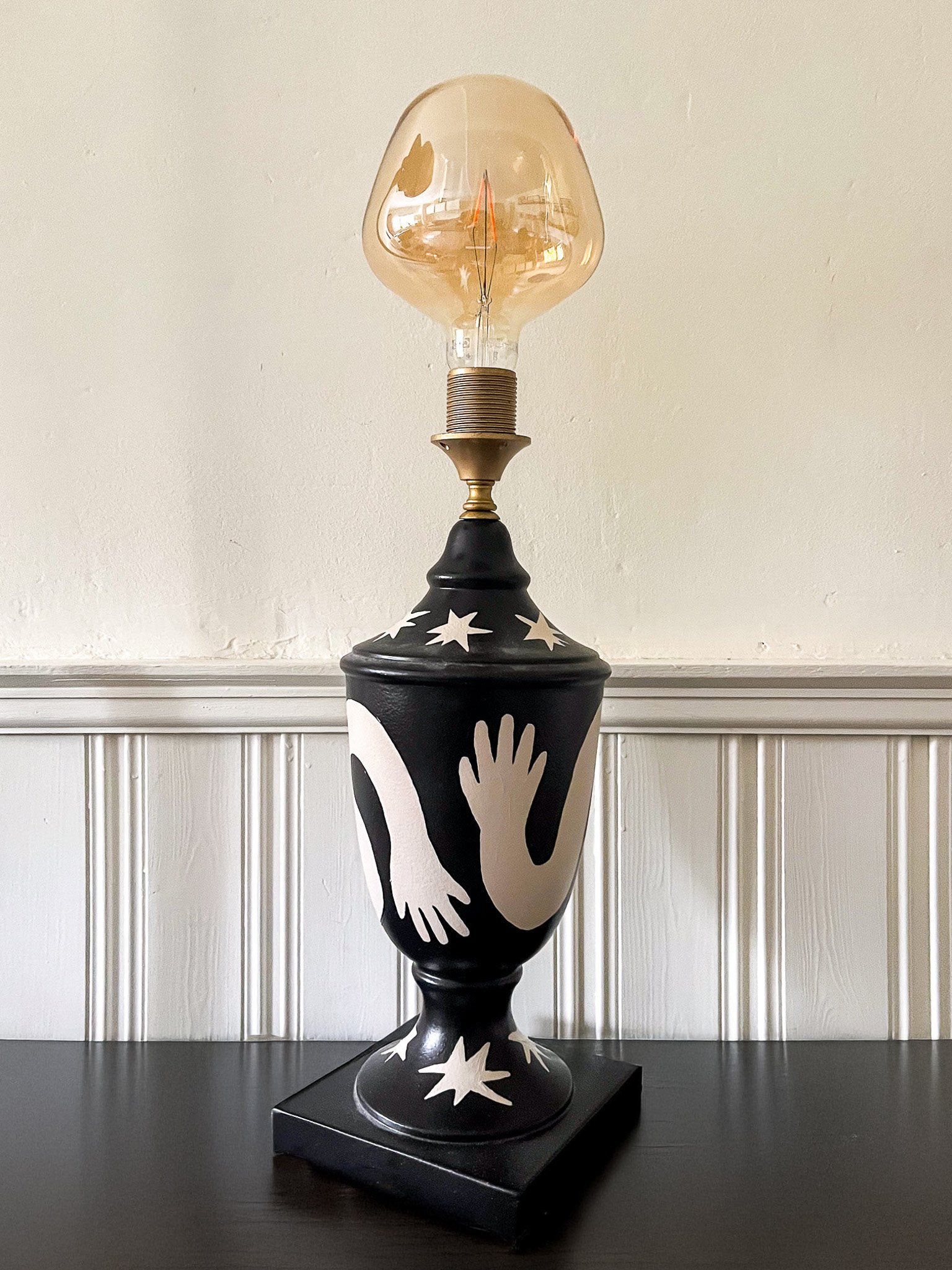 painted lamp - acrylic