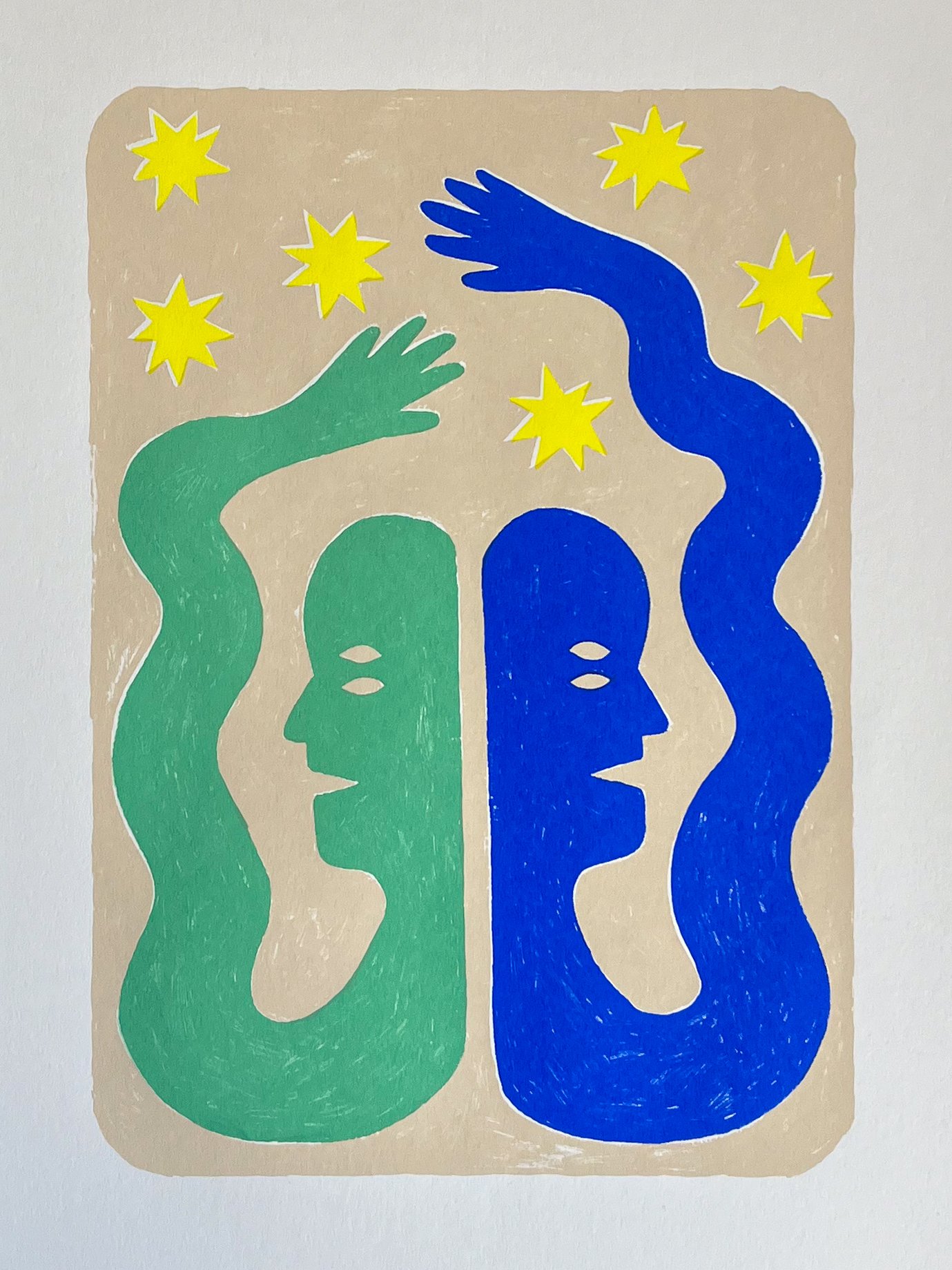 screen print - four layer ink on paper