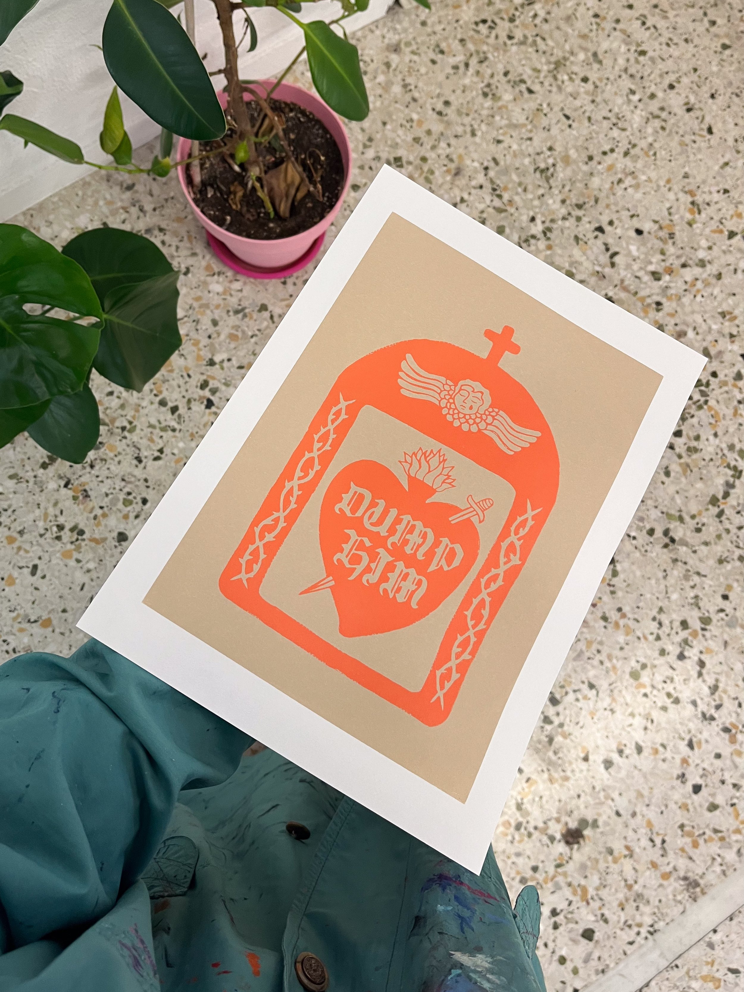 screen print - two layer ink on paper