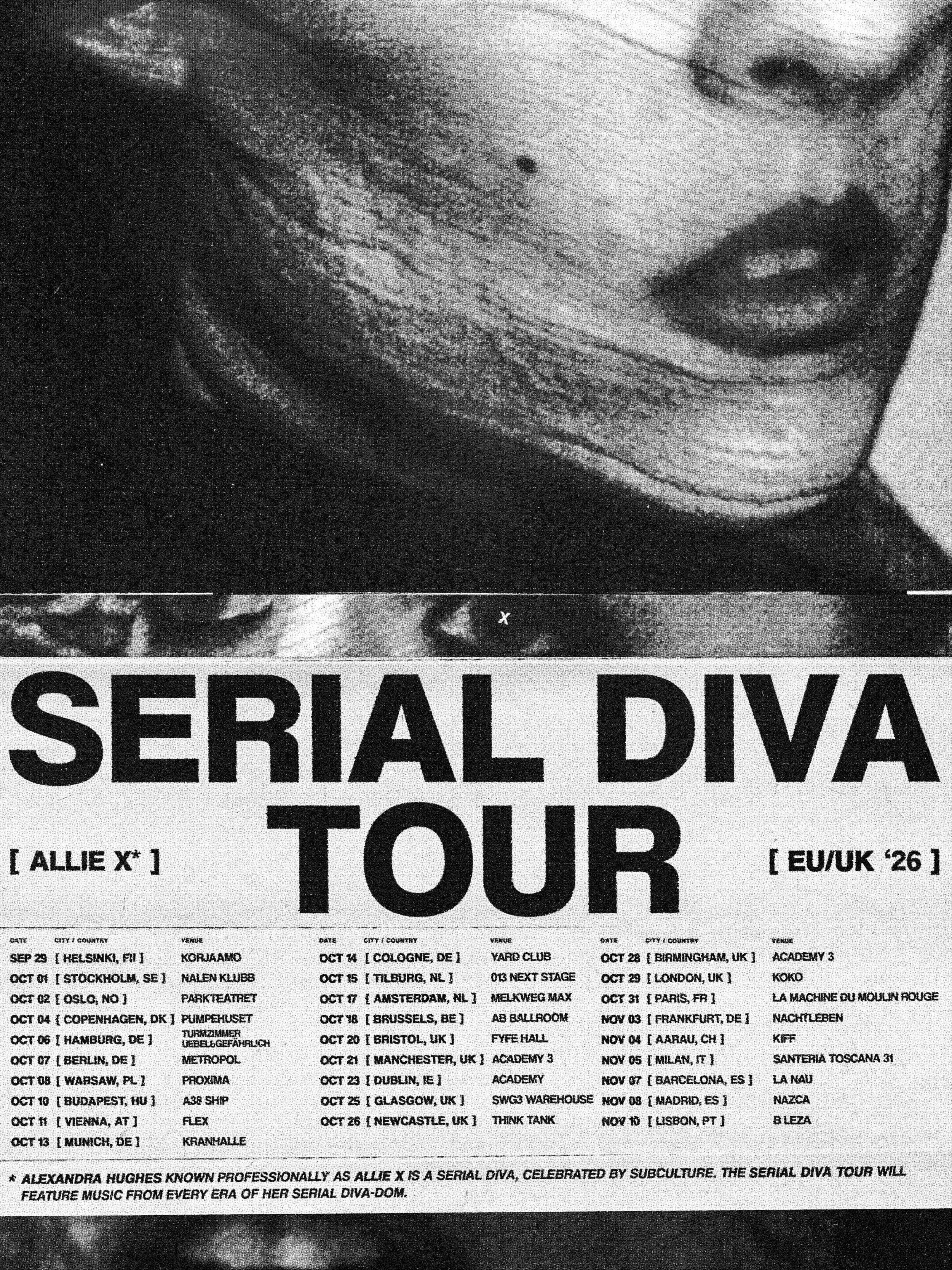 ALLIE X - SERIAL DIVA TOUR