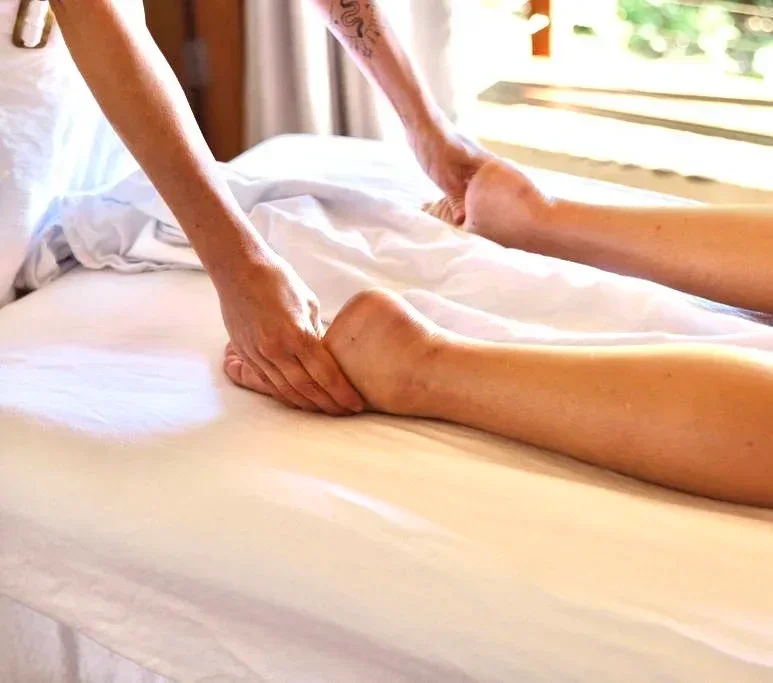 Remedial back massage in progress