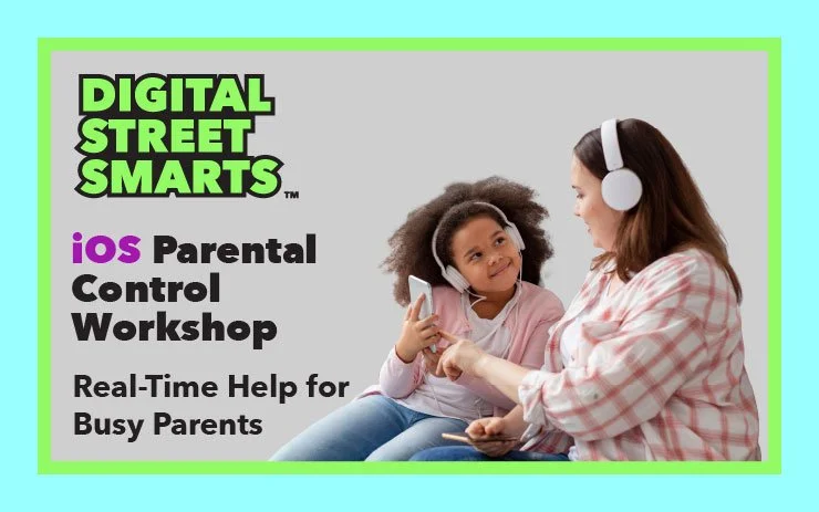 Mother showing daughter to stay safe online