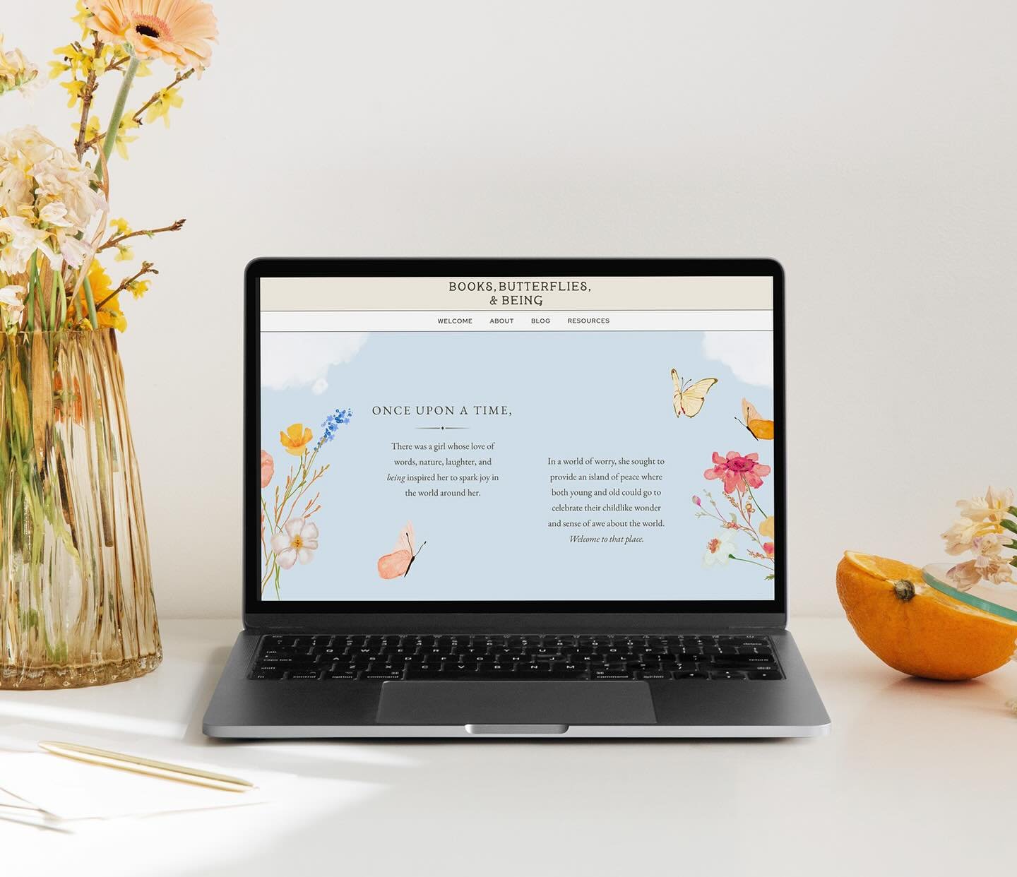 SO EXCITED to launch the website for Books, Butterflies, &amp; Being today! 🦋✨💐

This project has brought so much inspiration and joy&mdash;from connecting with Kim, to getting to work on something whimsical and colorful, to diving into the world o