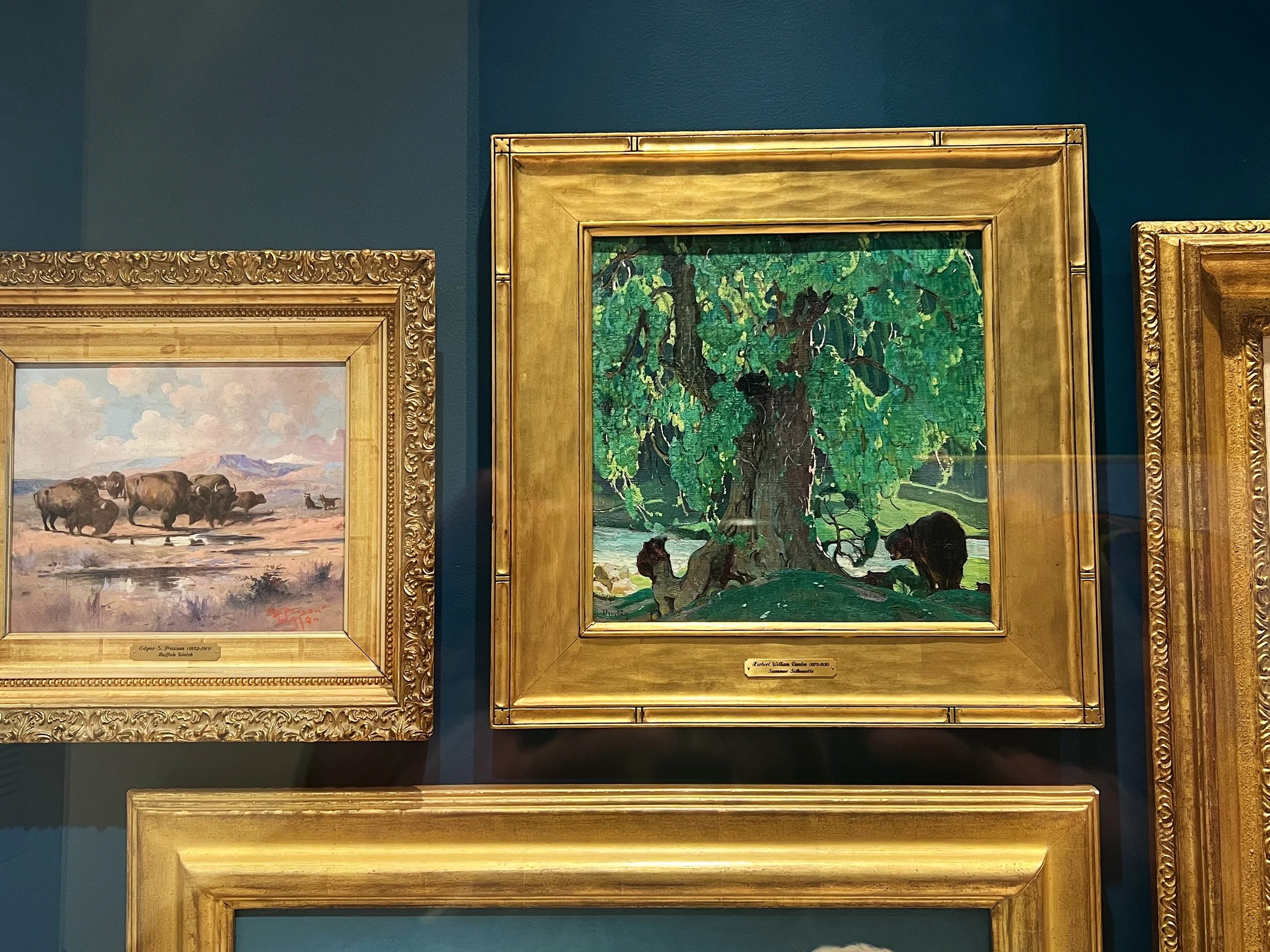 Buffalo Watch (left, Edgar S. Paxson) Summer Silhouette (right, Augusta Maine)