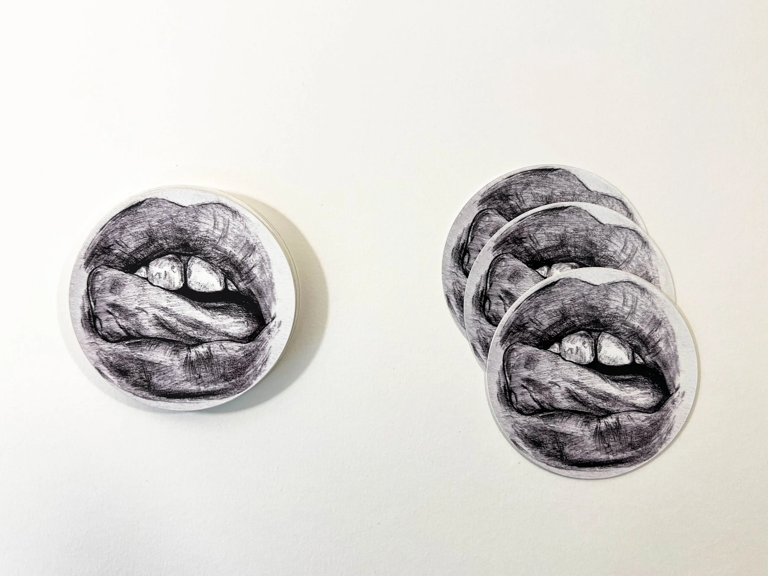 Love Me Lips | Glossy Graphite Sticker