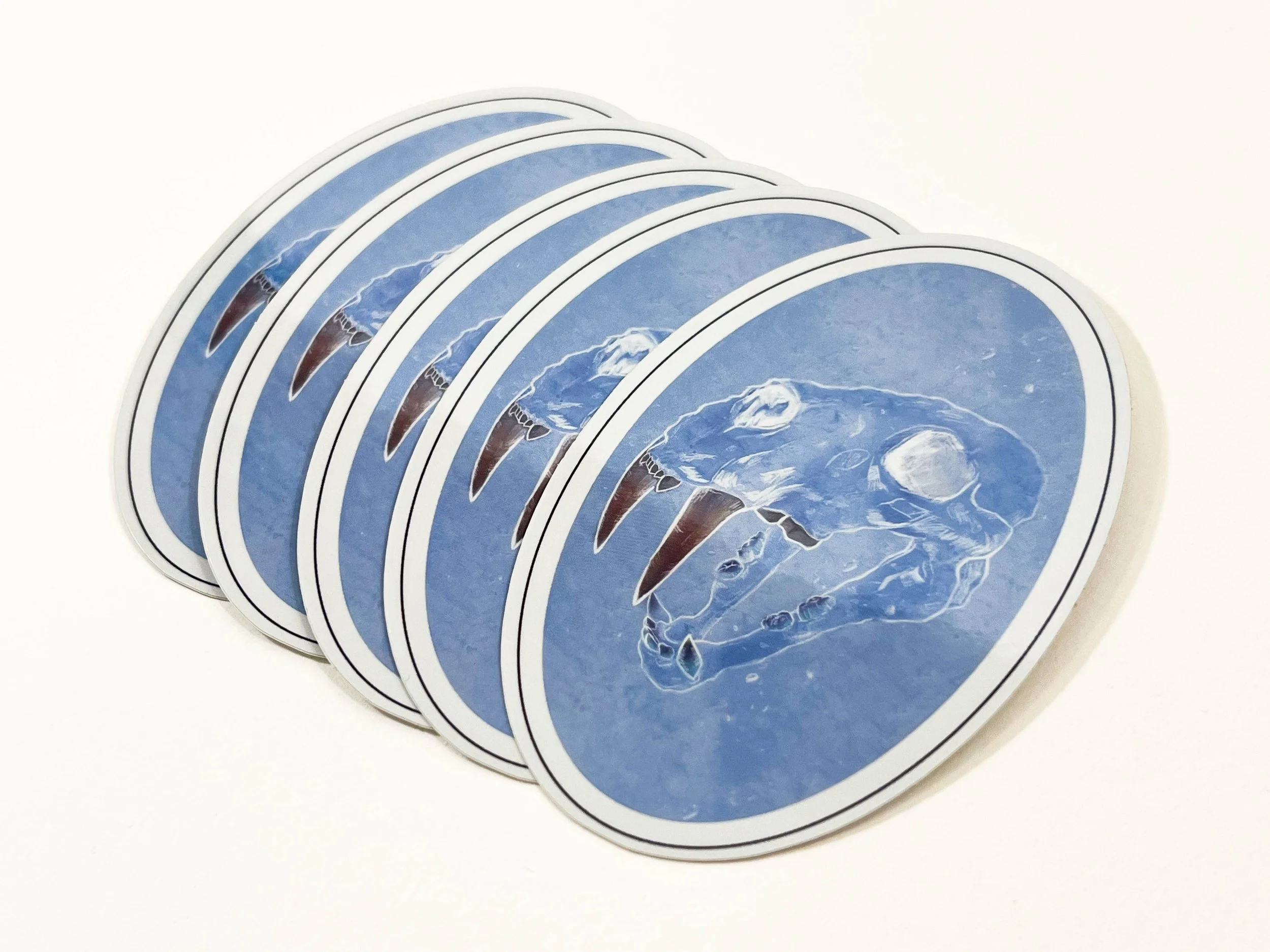 Saber Tooth | Glossy Holographic Sticker