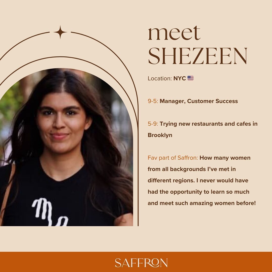 Shezeen is a pillar in the NYC community 🫶🏽 Thanks for being part of Saffron Shezeen 💕