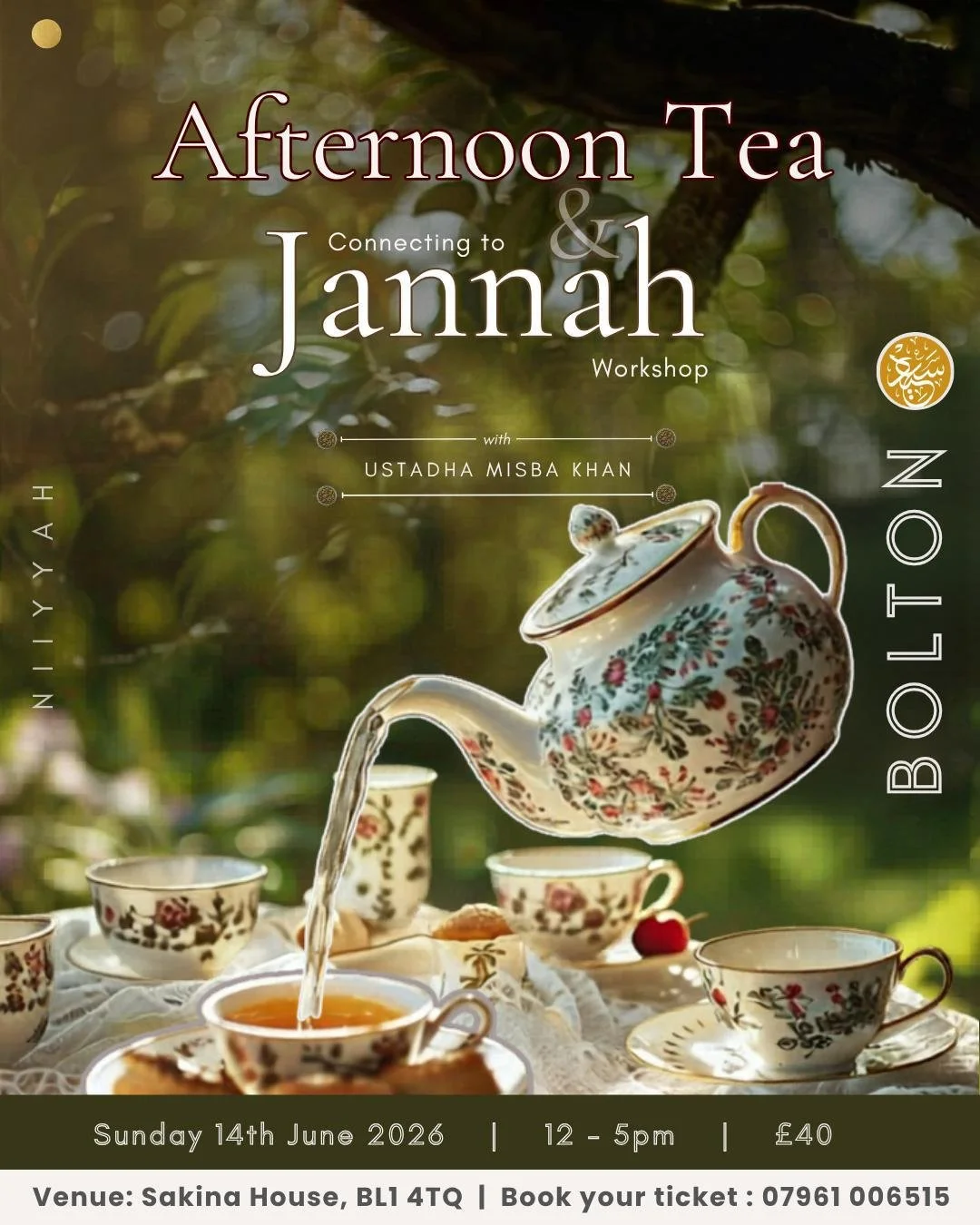 Workshop: Connecting to Jannah (with Afternoon Tea & Painting)