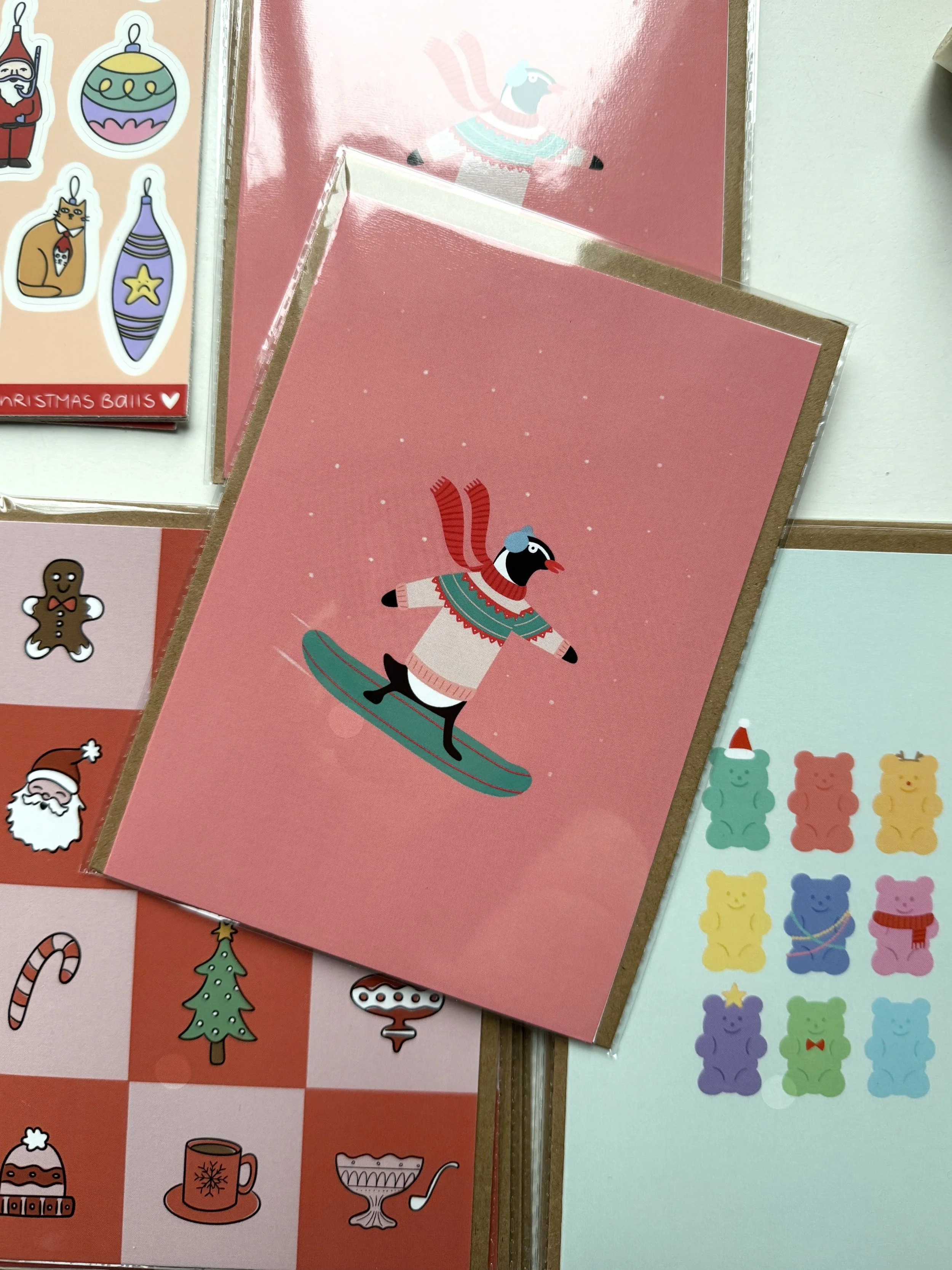 Biglietto natale - pinguino