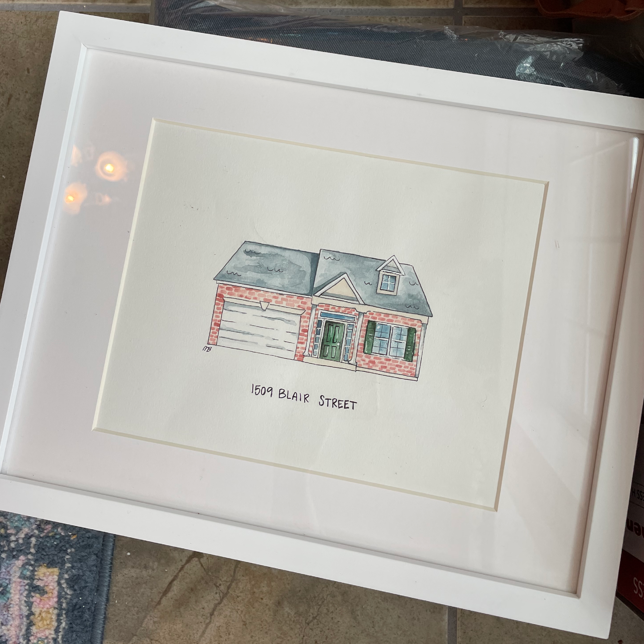 Watercolor old house