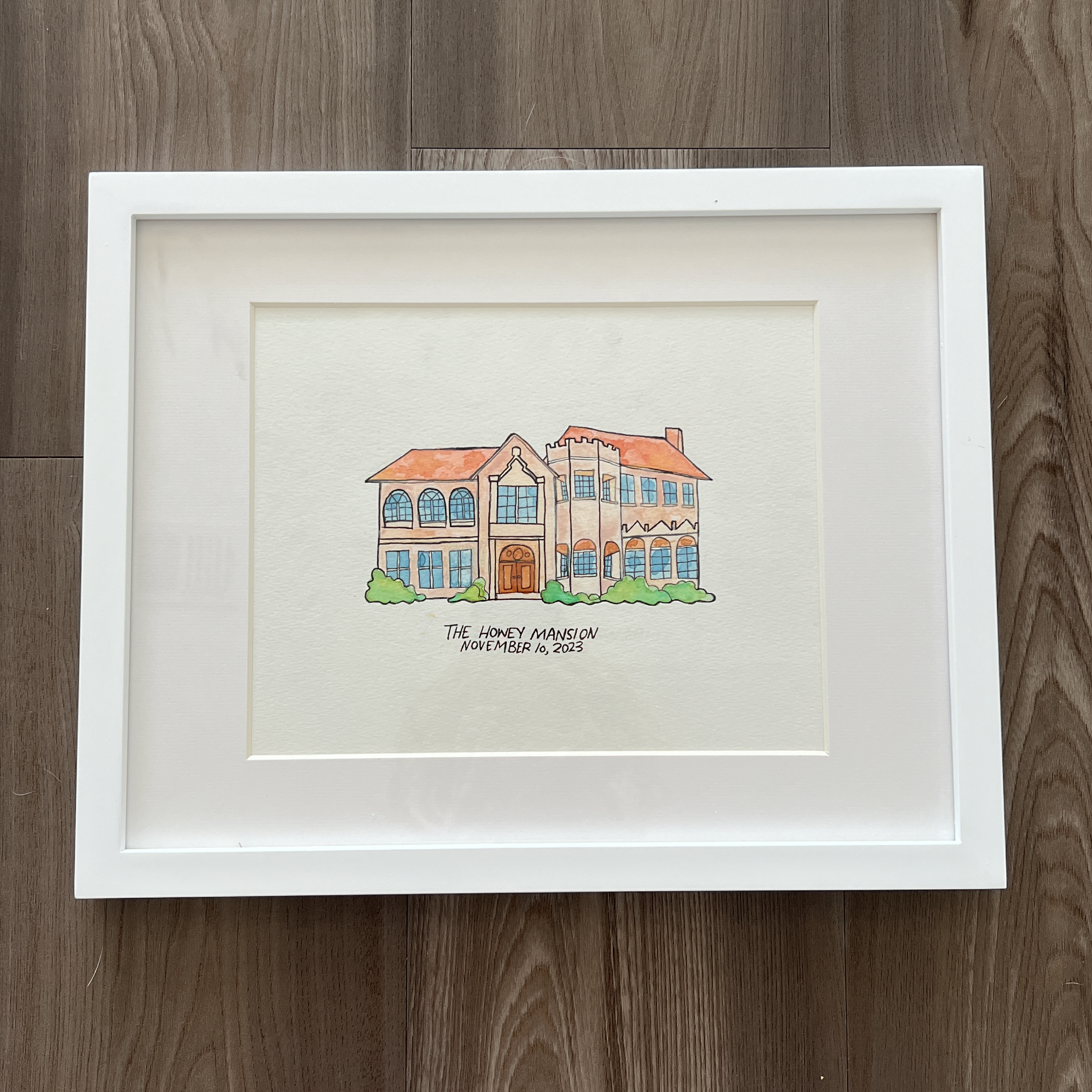 Watercolor wedding venue 