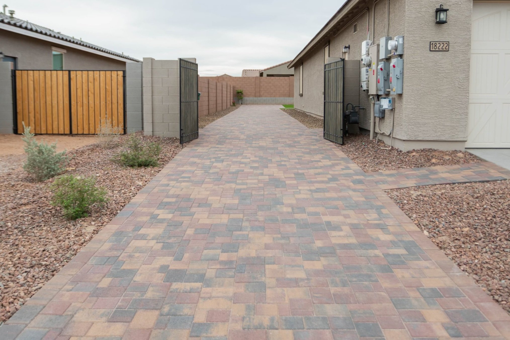 Paver residential driveway installation by Better Life Landscape & Design near Phoenix