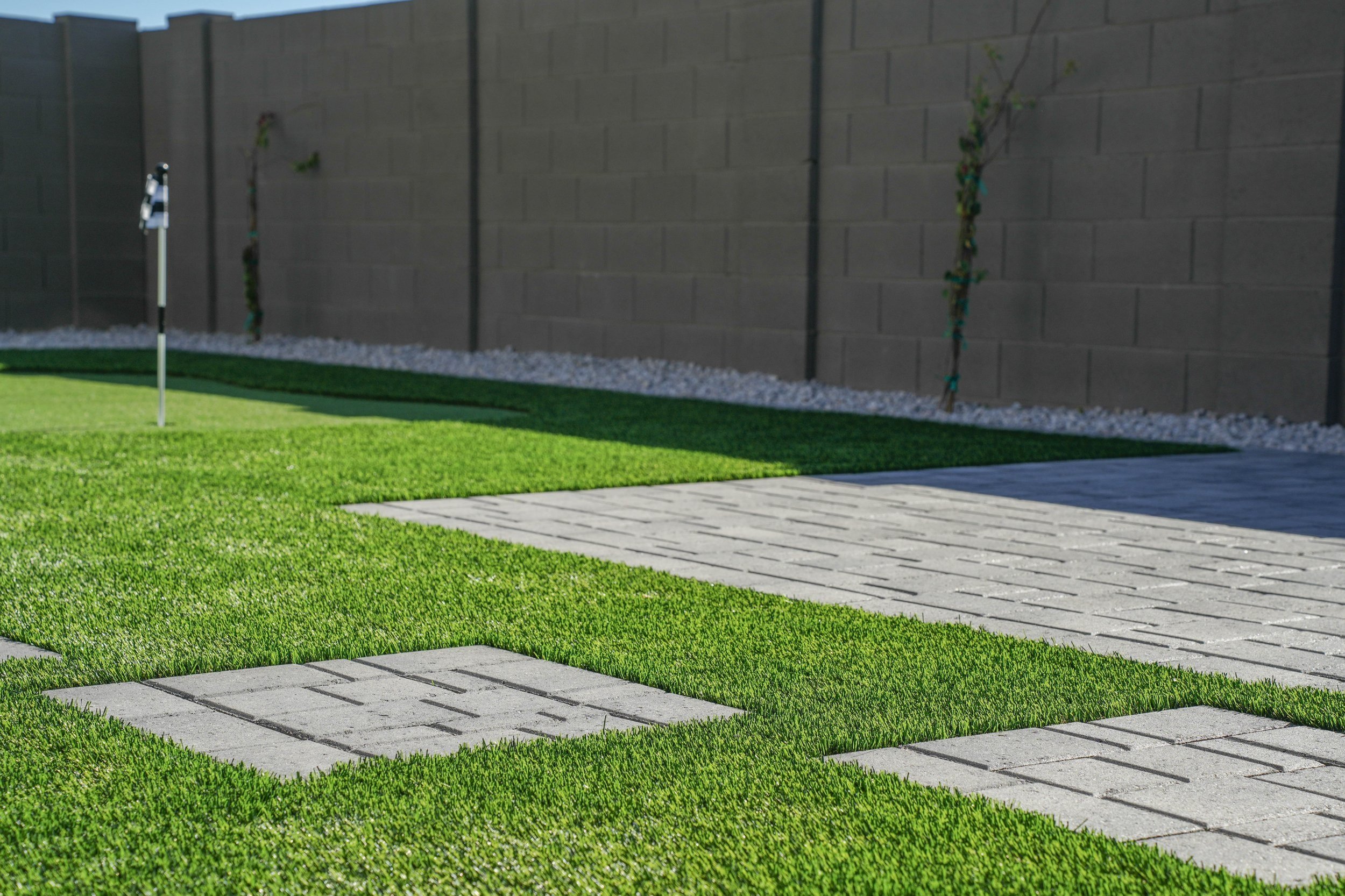 Turf Putting Green and Paver Walkway Services near Goodyear, Arizona by Better Life Landscape and Design