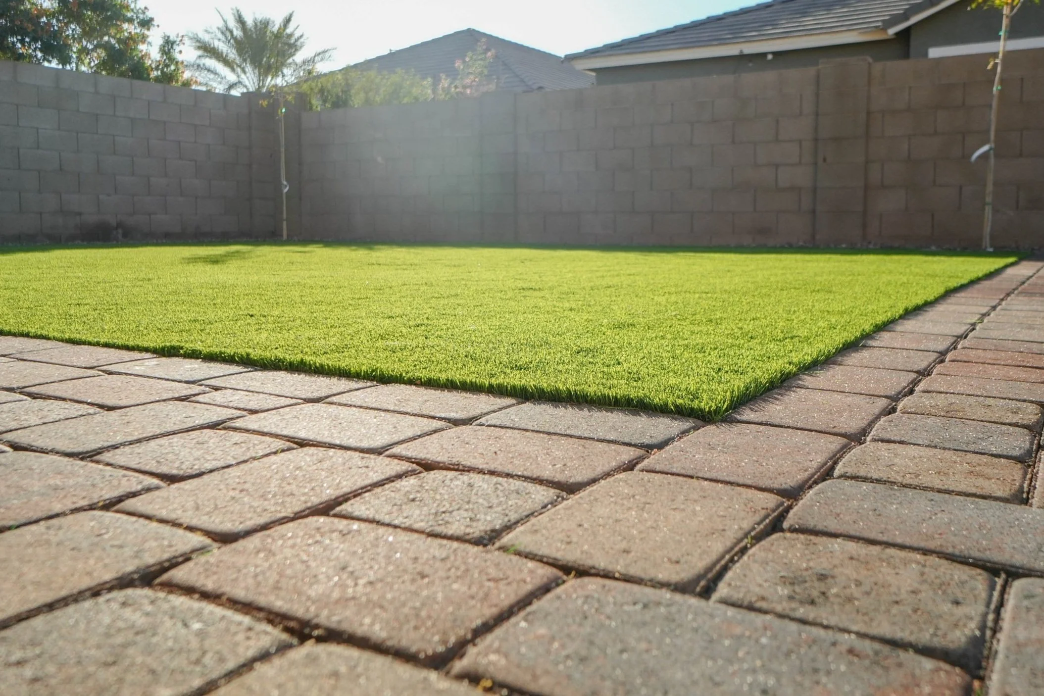 Turf and Paver Walkway Services near Better Life Landscape and Design near Queen Creek, Arizona.