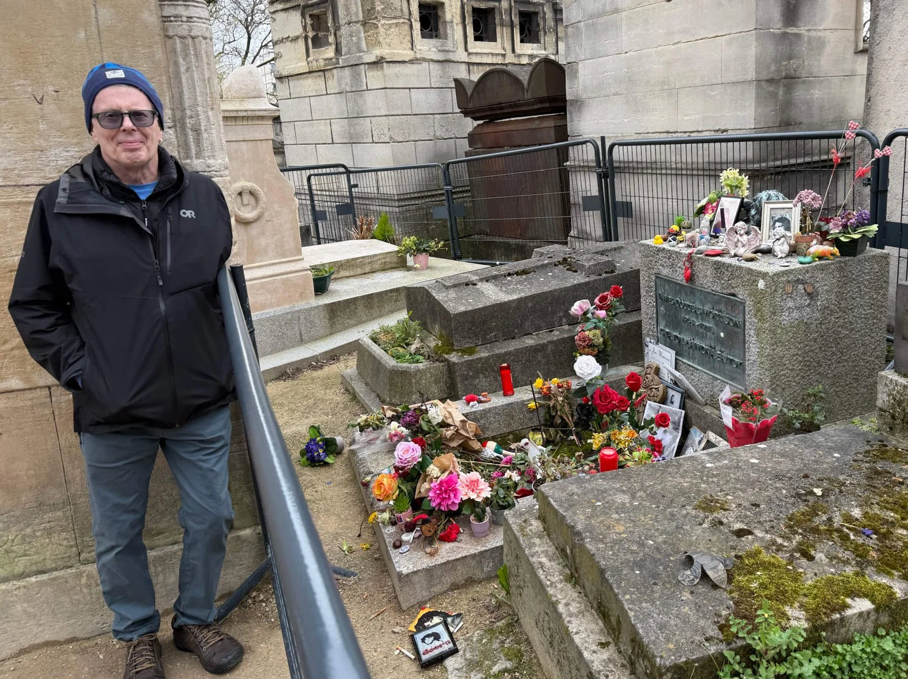 34 - But there was only one dead guy we came to see, and that was Jim Morrison, lead singer for The Doors.  Morrison died in Paris in 1971 at the age of 27.