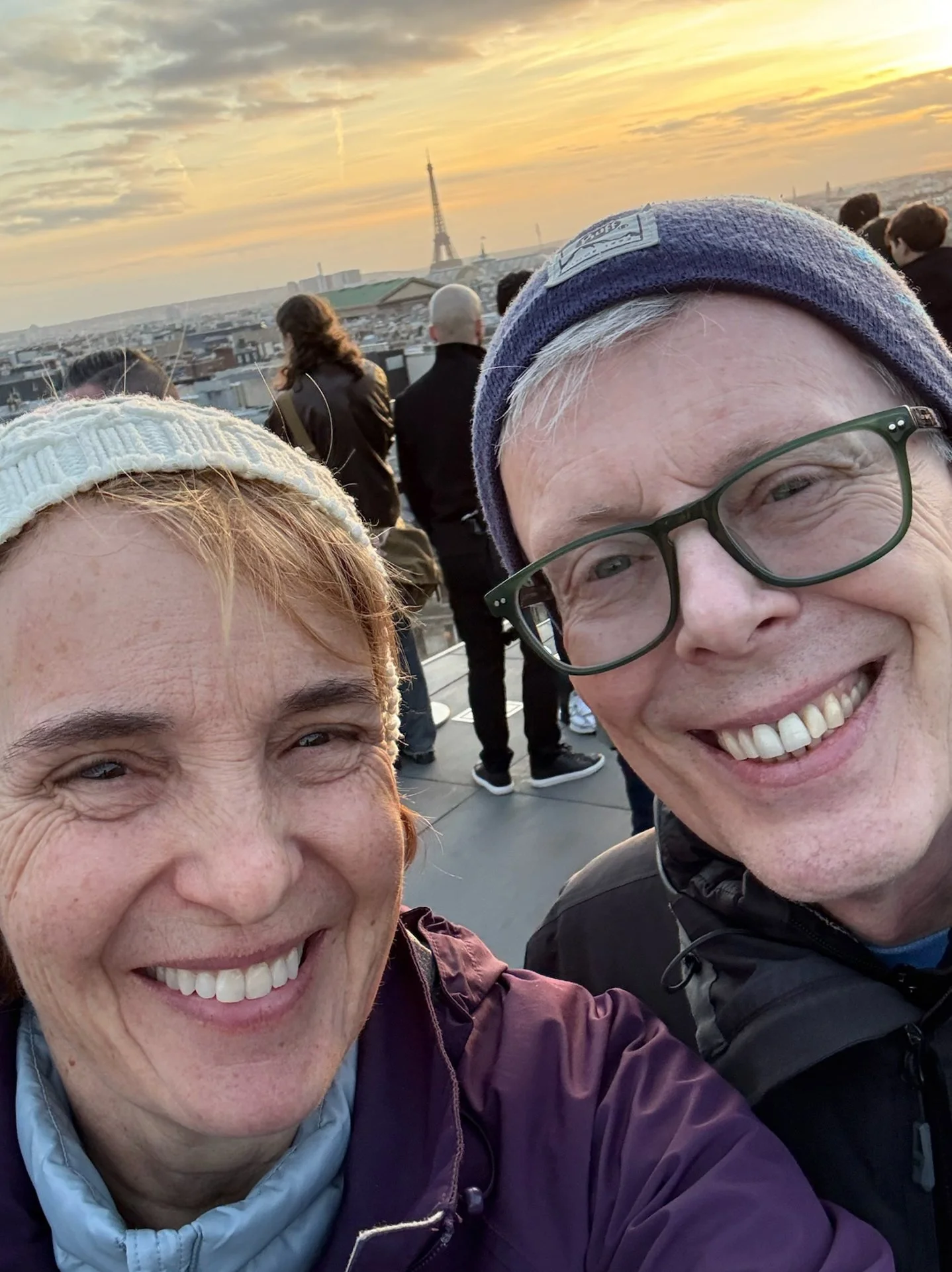 35 - To close the day, we visited the Galleries Lafayette (department store) rooftop to see the sunset.