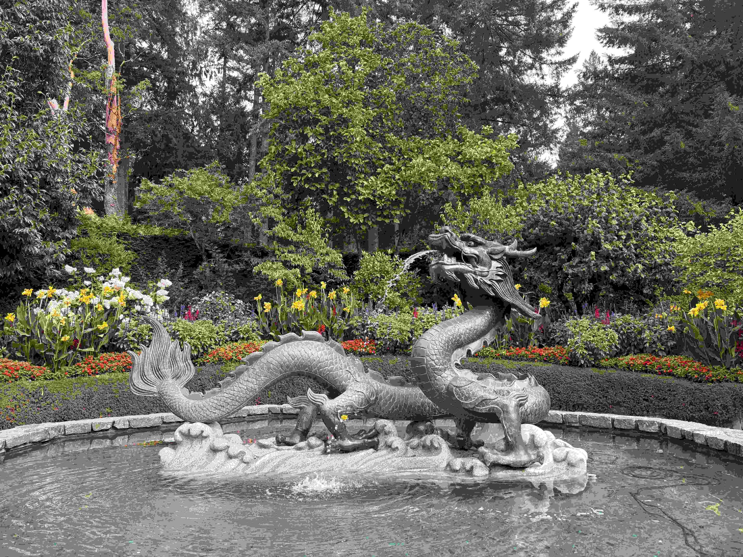 27 - The Japanese garden is a landscape using elements like rocks, water, moss, and carefully pruned evergreens and maples to evoke natural scenery, symbolize time, and aid meditation.