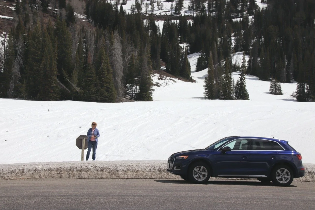7. Lots of snow as we crossed the mountains on our way to Jackson Hole.