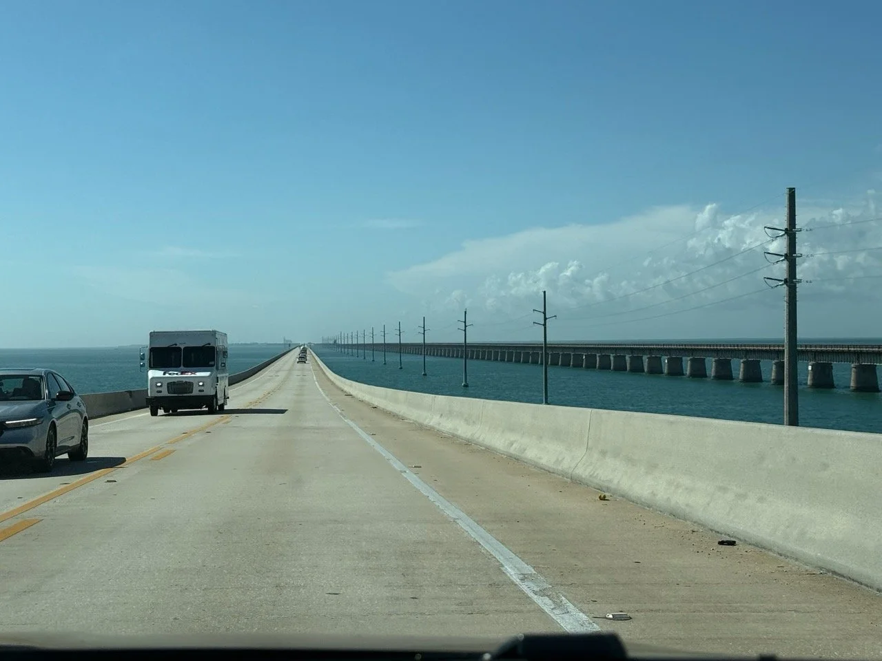 04 - After spending the night in Miami's suburban sprawl, we hit the road the next day for Key West. This is the iconic Seven Mile Bridge on the 113-mile Overseas Hwy.