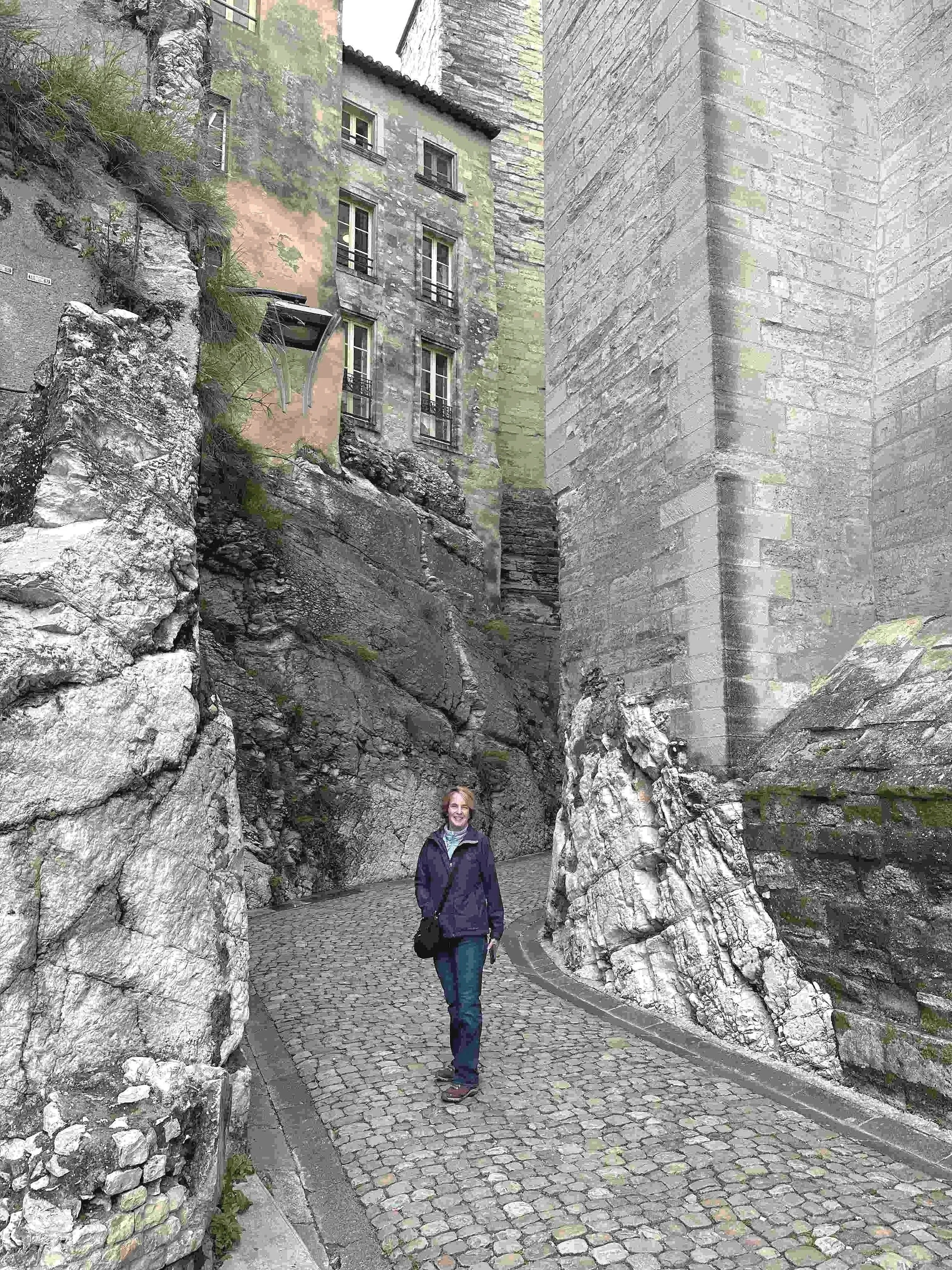 43 - Avignon's old town has lots of interesting streets and structures built right into the rock.