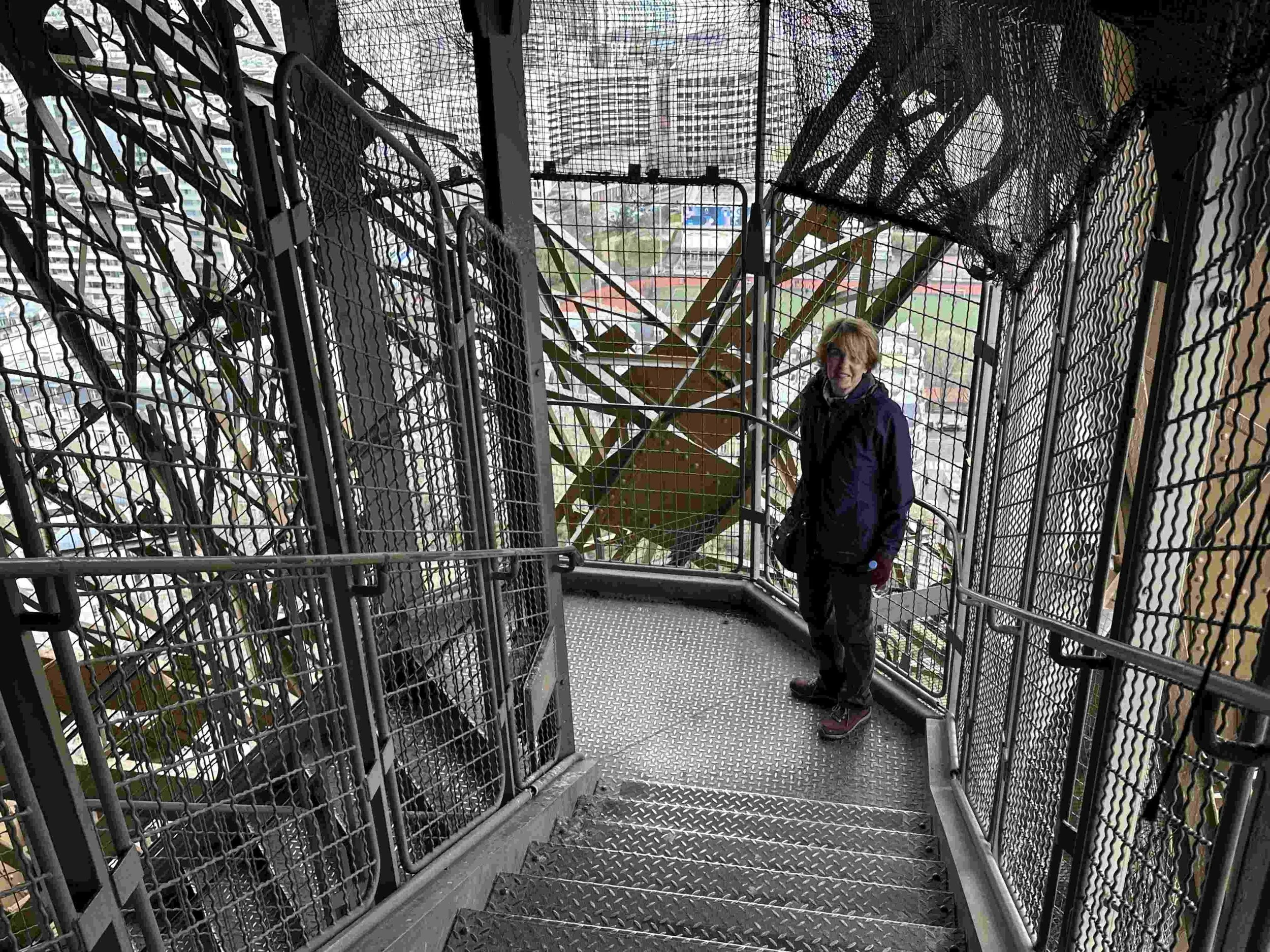 20 - Walking down the Tower is a nice way to escape the elevator crowds.  Visitors can take the 674 stairs down from the second level. 